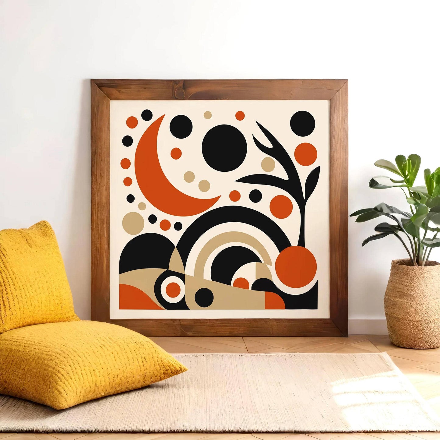 Bohemian Abstract Square Art Print - HypeSheriff