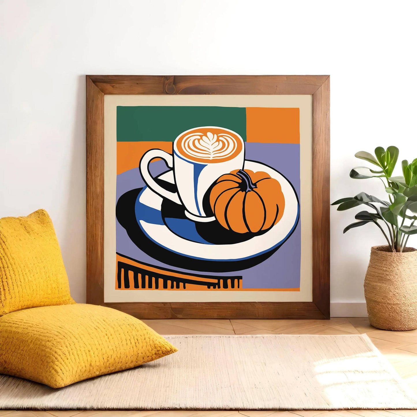 Pumpkin Latte Kitchen Art Print - HypeSheriff