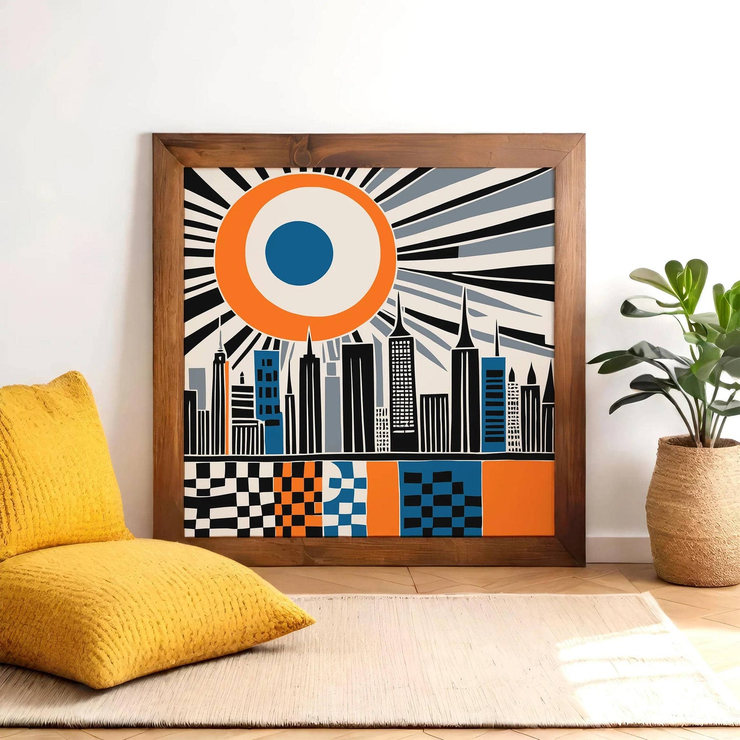 Mid Century Modern NYC Square Print - HypeSheriff