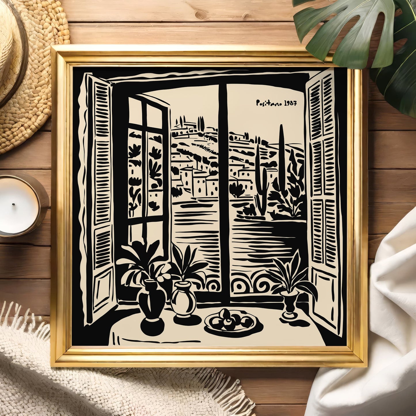 Positano Coastal Wall Art Print