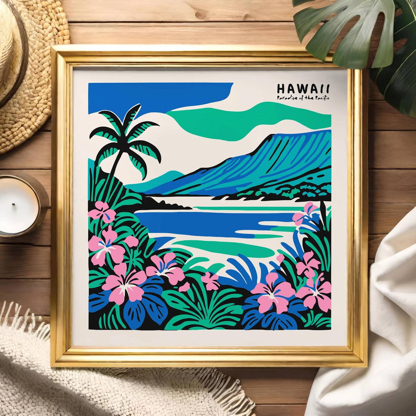Hawaii Paradise of the Pacific Square Print