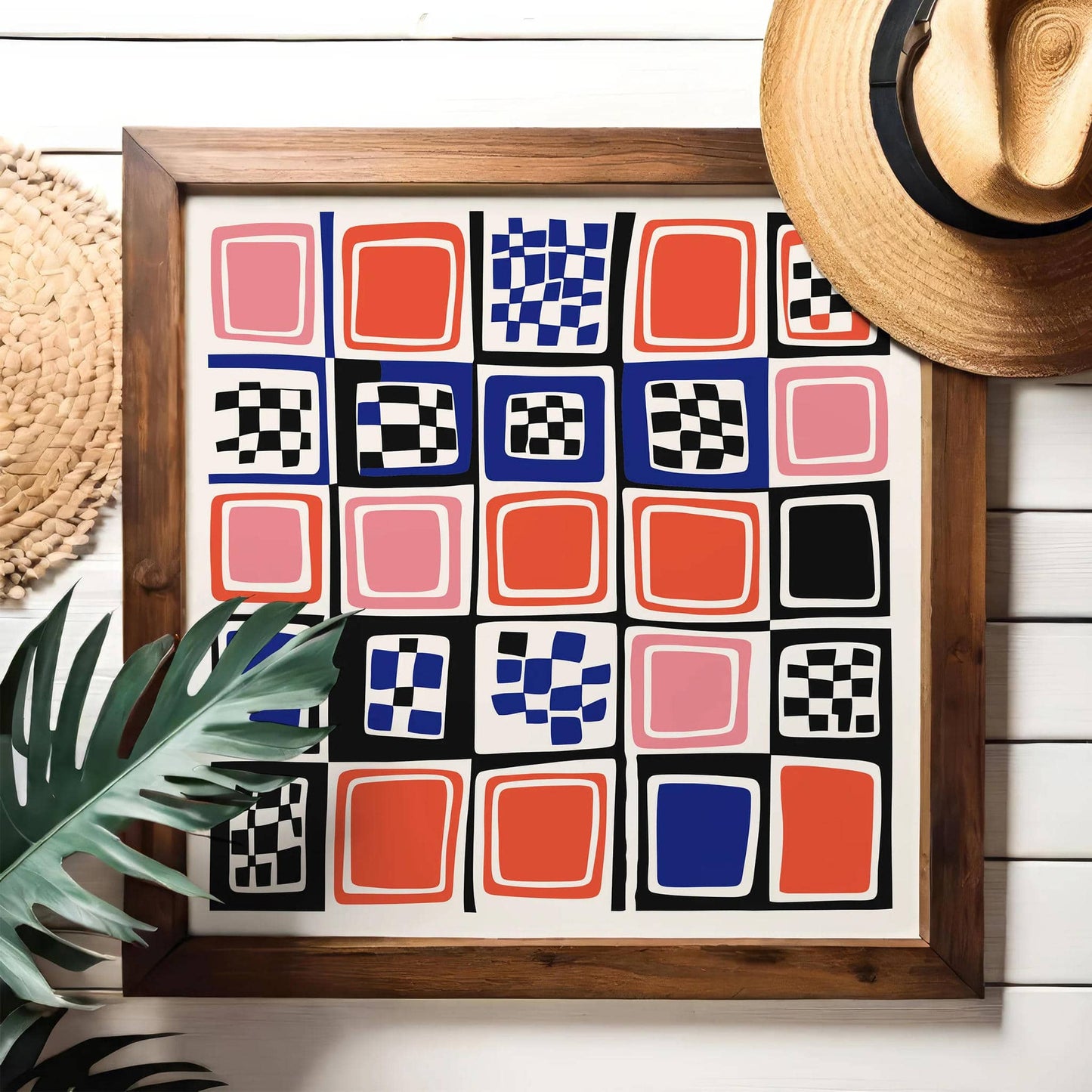 Mid Century Modern Abstract Square Art Print - HypeSheriff