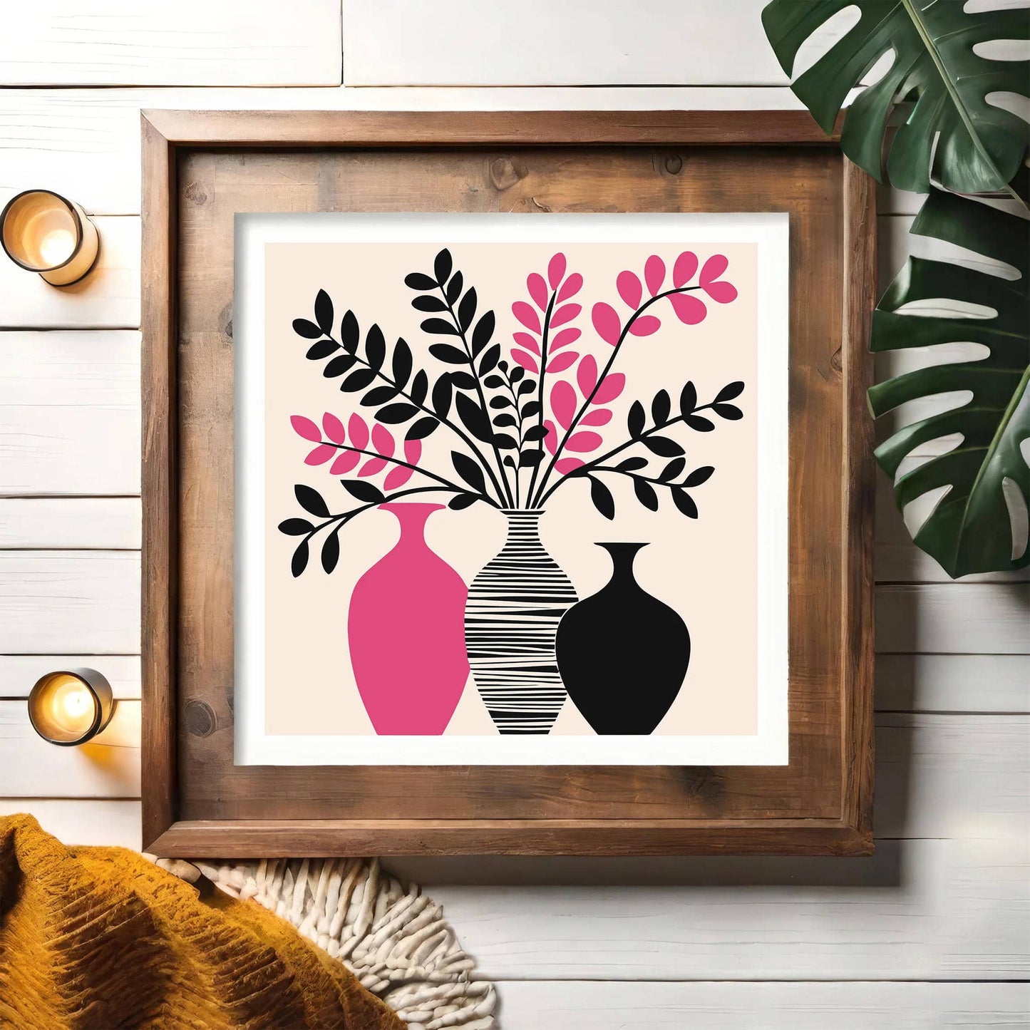 Minimalist Flowers Square Print - HypeSheriff