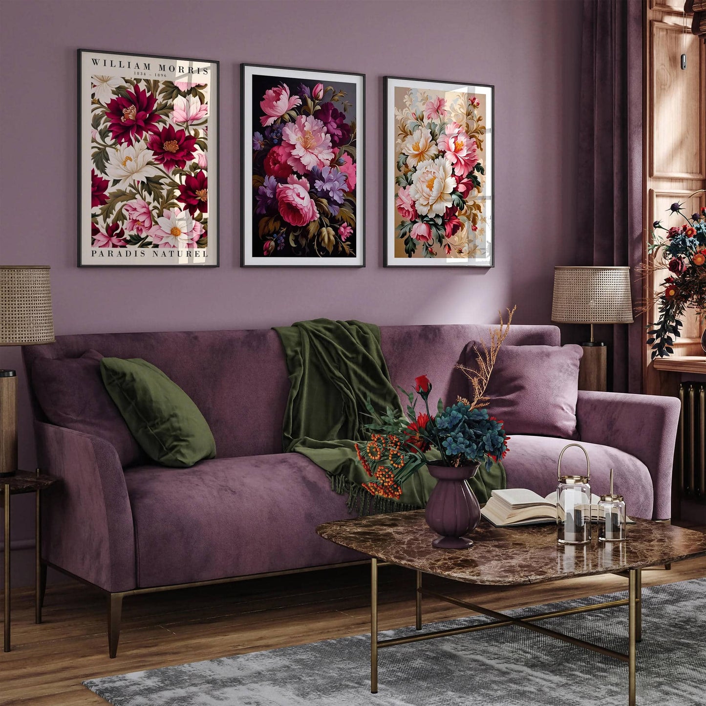 W. Morris Paradise Naturel Pink Poster