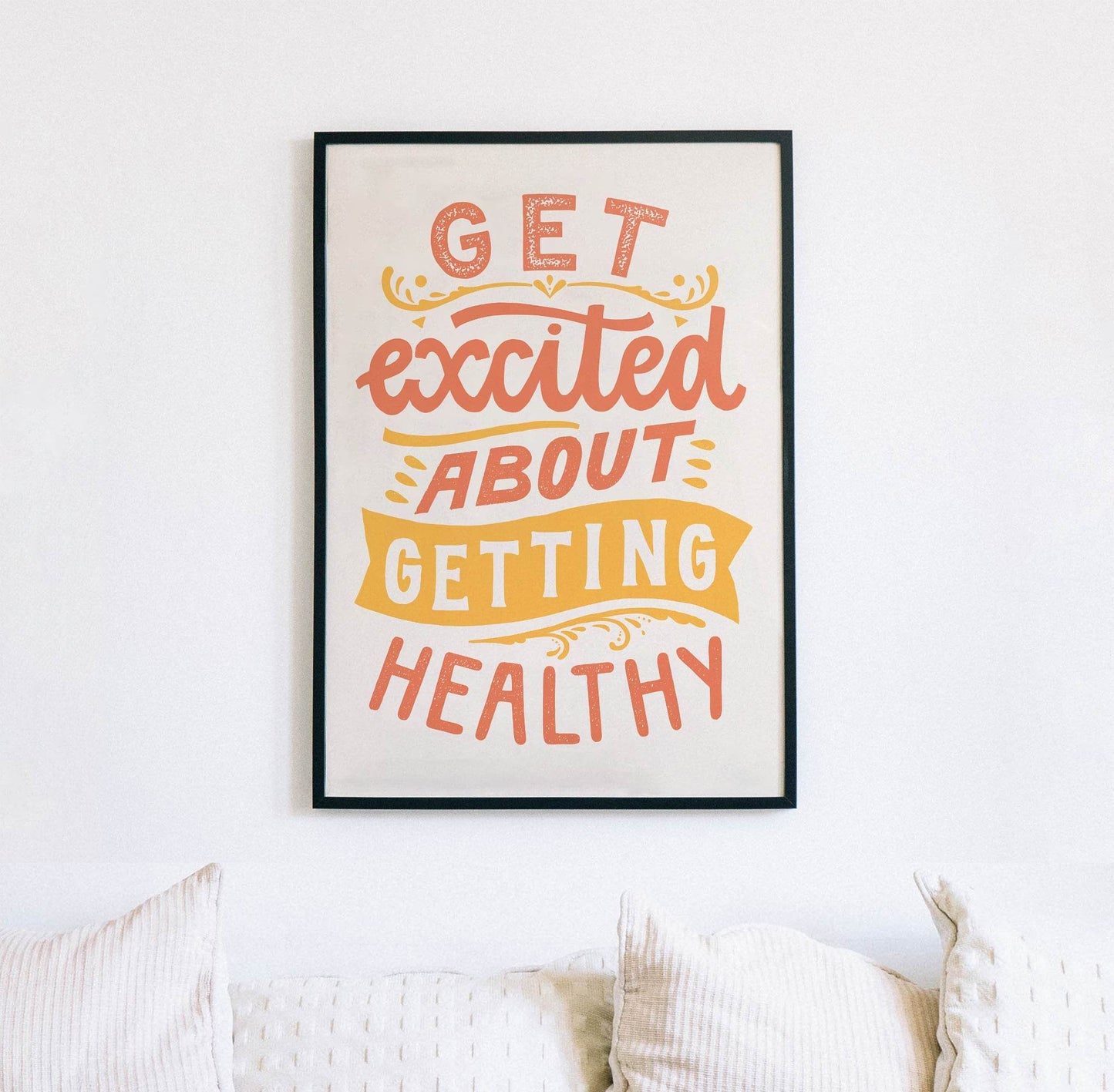 Just Breathe - Cute Stress Relief Quote Poster - HypeSheriff