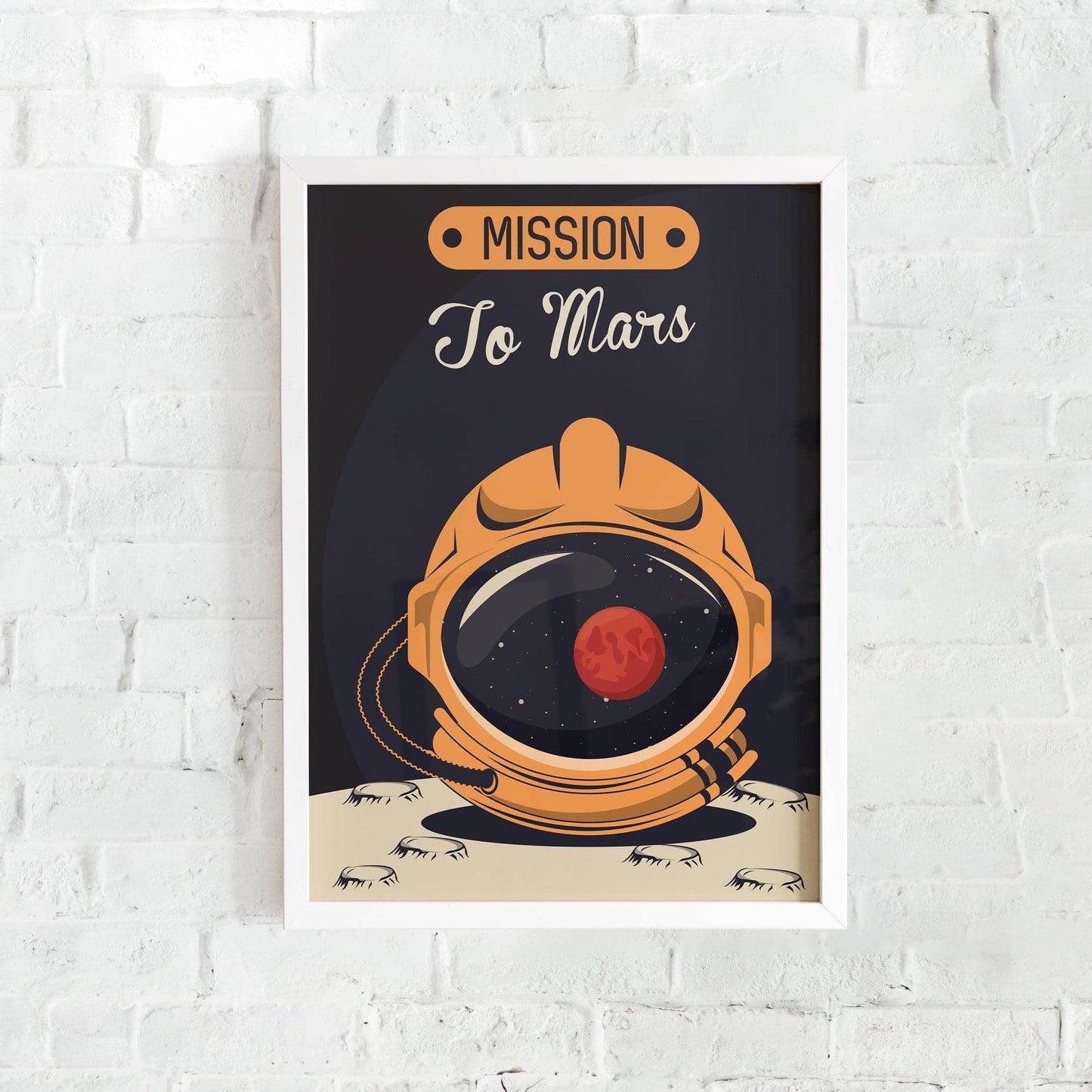 TO MARS - Space Travel Poster - Minimal Wall Art - HypeSheriff