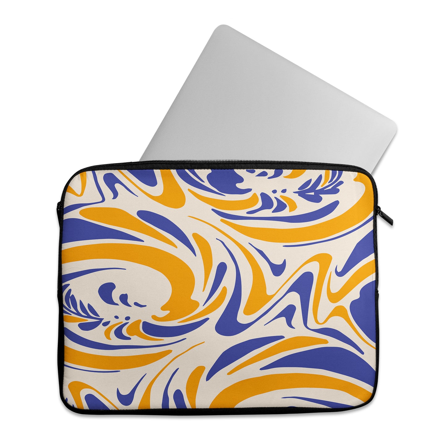 Blue and yellow liquid art MacBook Sleeve - HypeSheriff
