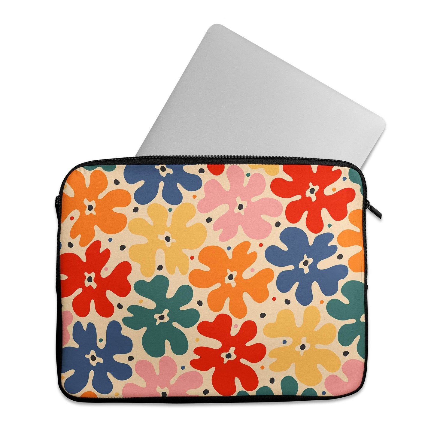 LAPTOP SLEEVE WITH RETRO FLOWERS - HypeSheriff