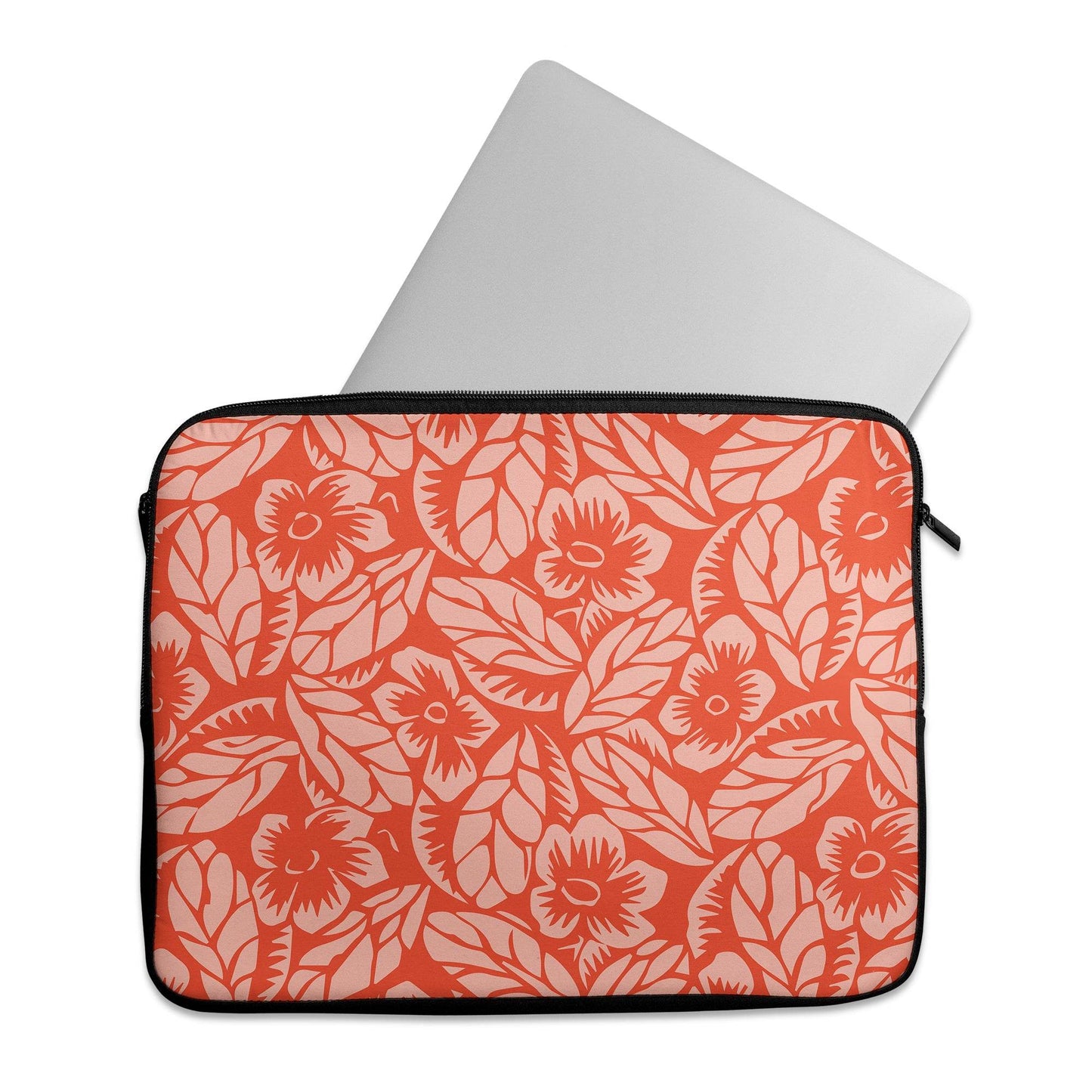 Pink and red floral macbook sleeve - HypeSheriff