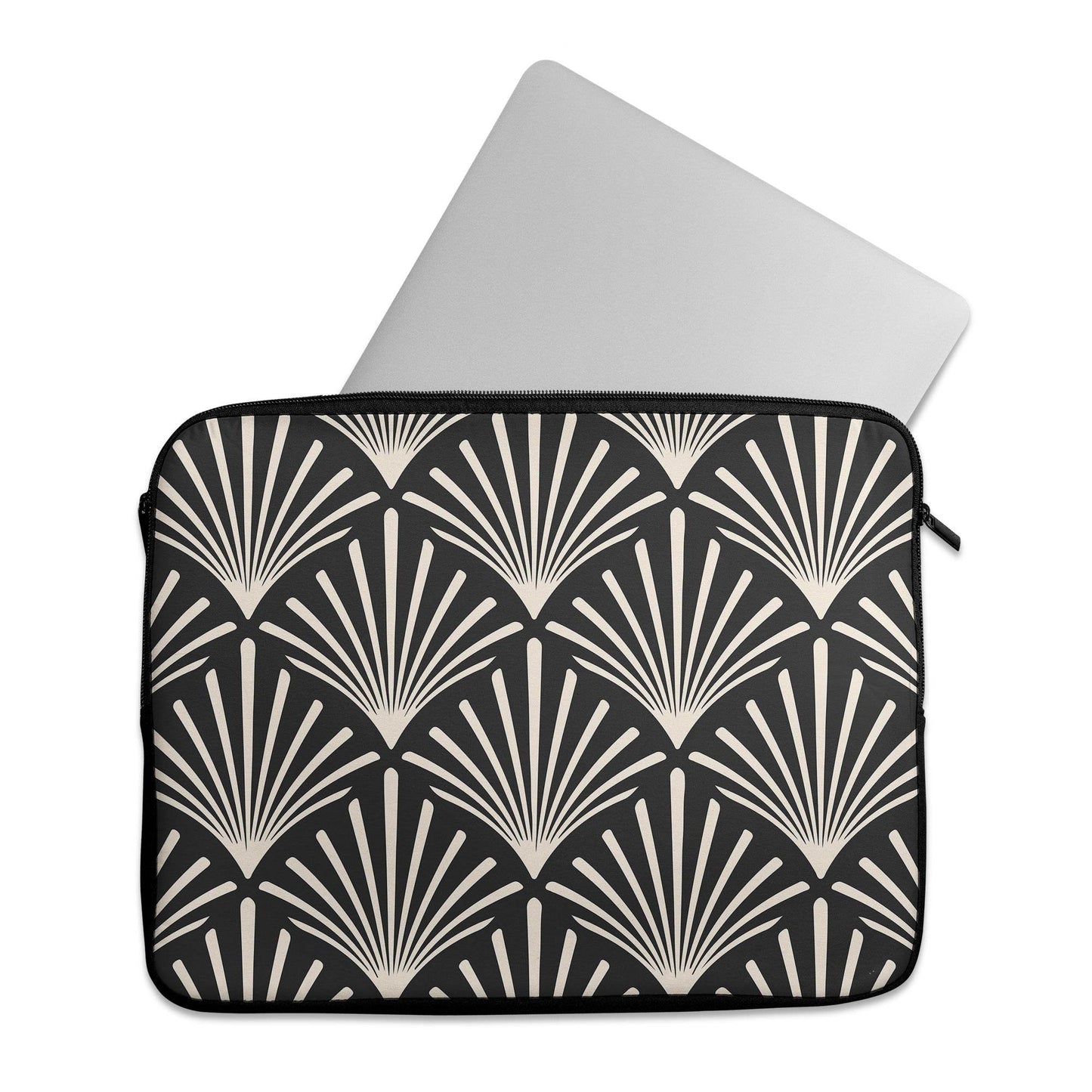 Fitzgerald Black and White Laptop Sleeve - HypeSheriff