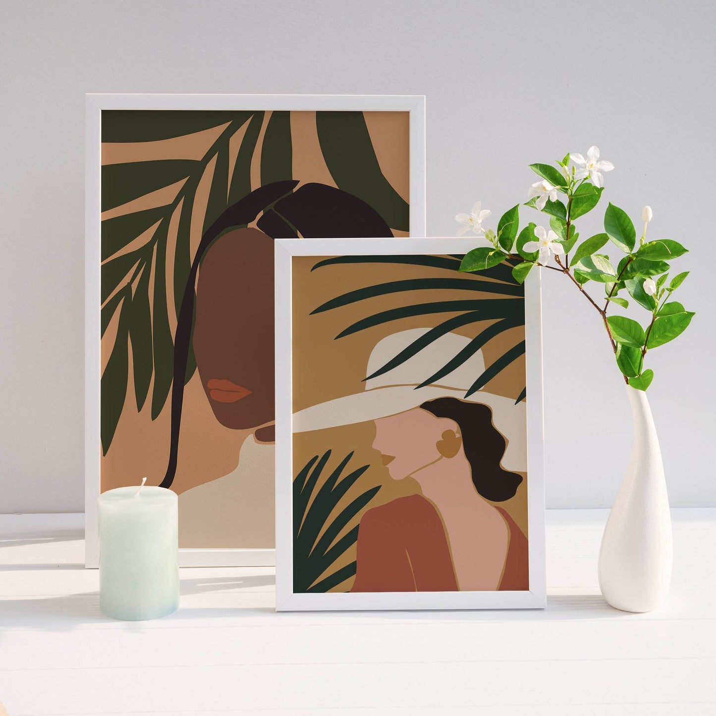 Black woman - plant lady - bohemian art poster - HypeSheriff
