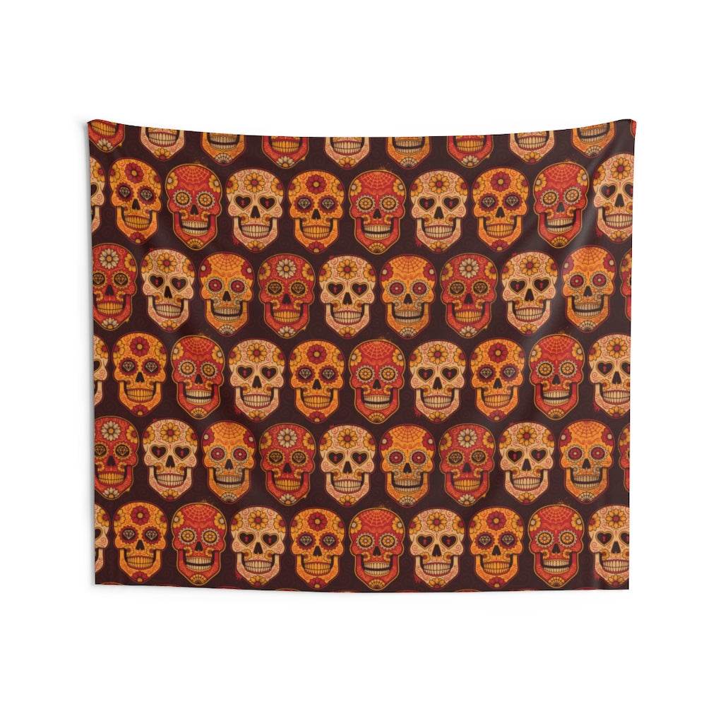 Calavera Skulls Wall Tapestry - HypeSheriff
