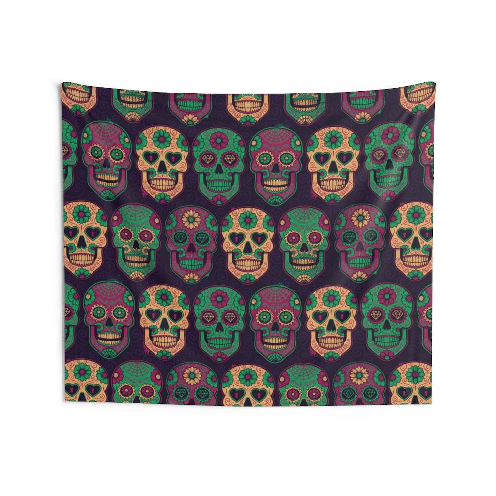 Calavera Skulls Halloween Wall Tapestry - HypeSheriff