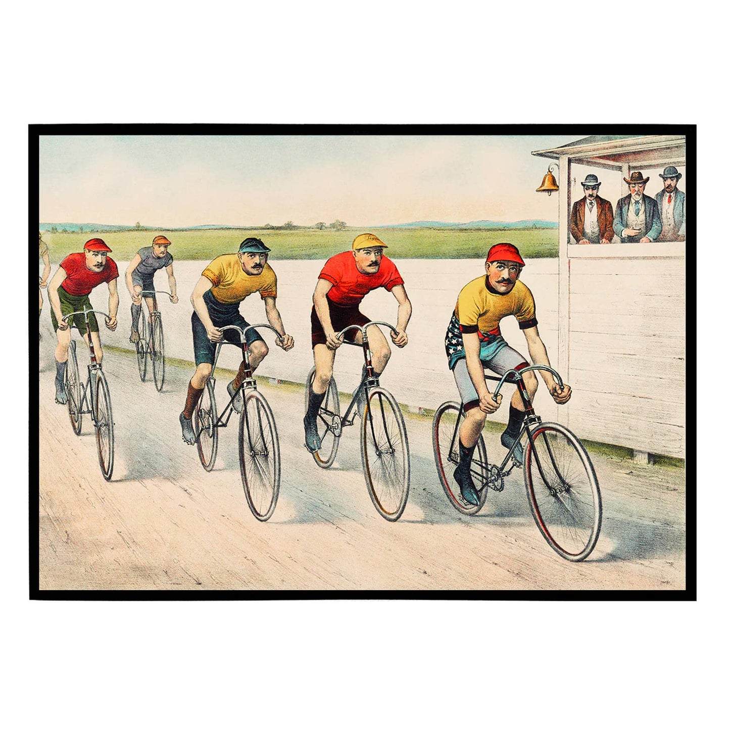 ‘A Red Hot Finish' Vintage Cycling Poster - HypeSheriff