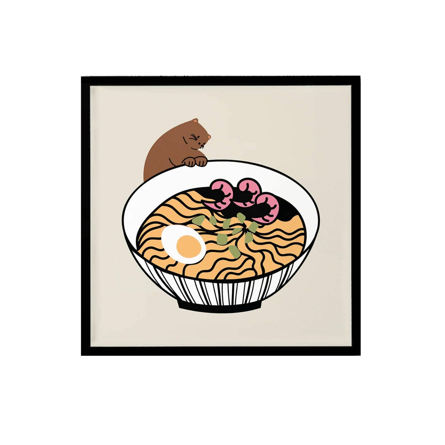 Ramen Cat Art Print 2/3 - HypeSheriff