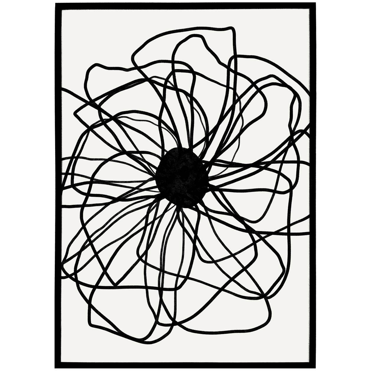 Black & White Floral Print - HypeSheriff