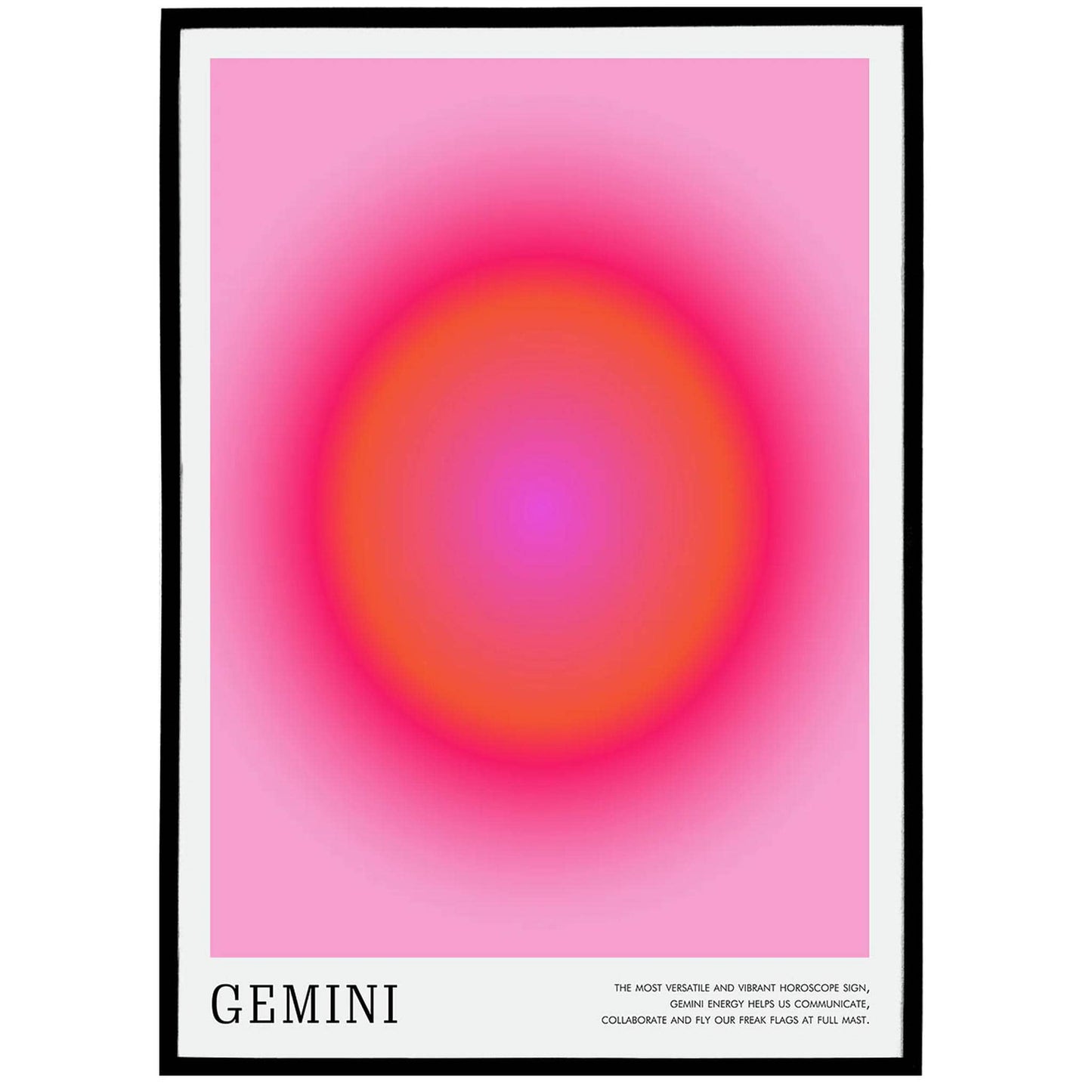 Gemini Zodiac Sign Colorful Poster - HypeSheriff