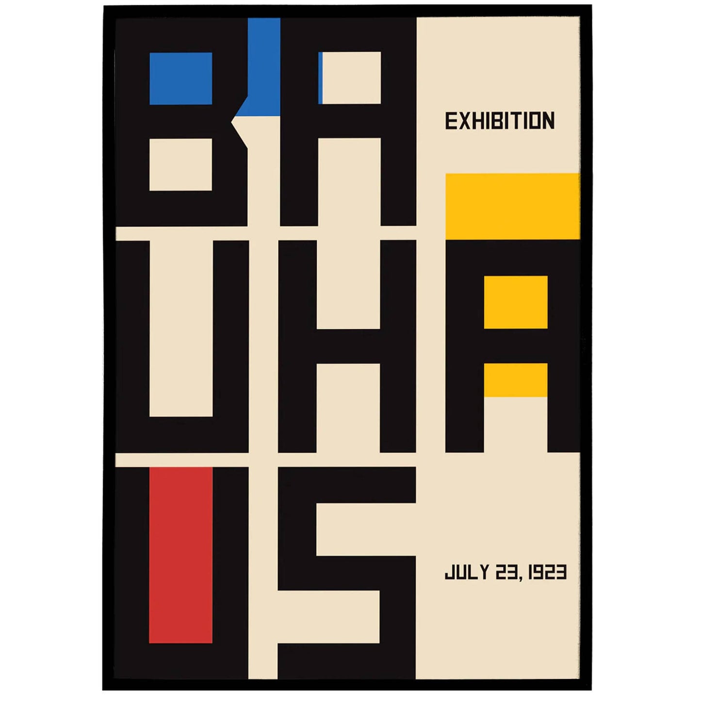 Typographic Bauhaus Poster - HypeSheriff