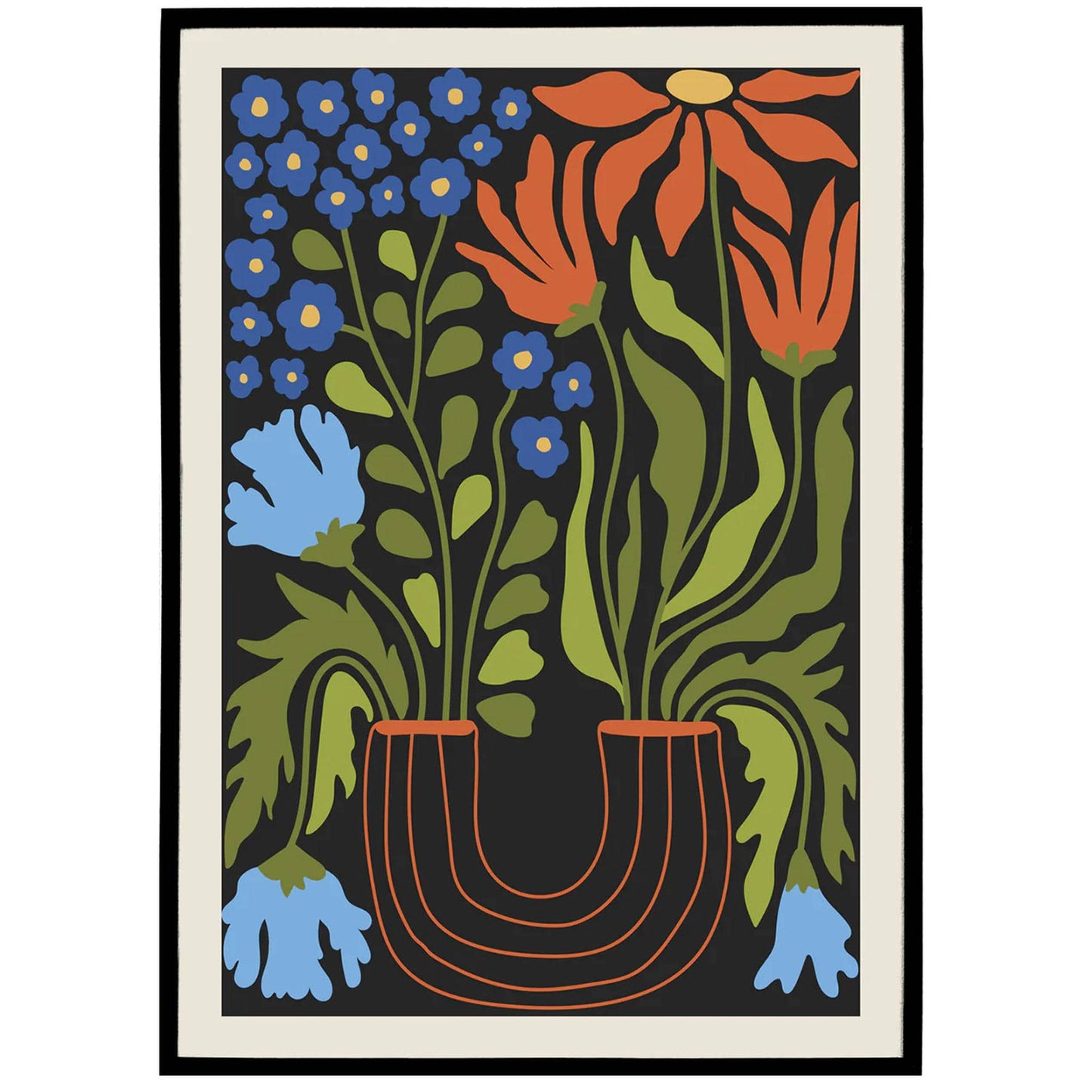Bohemian Floral Composition Poster - HypeSheriff