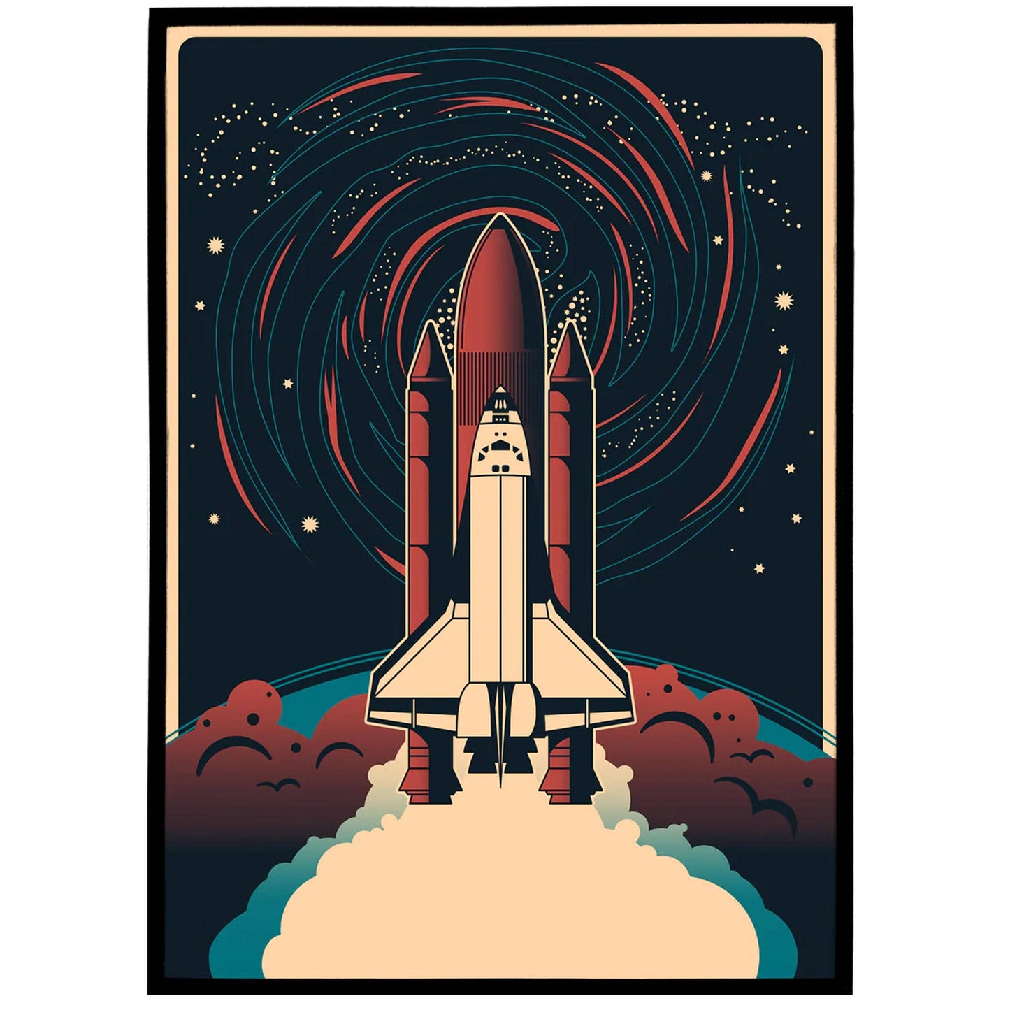 Space Shuttle Artistic Poster - HypeSheriff