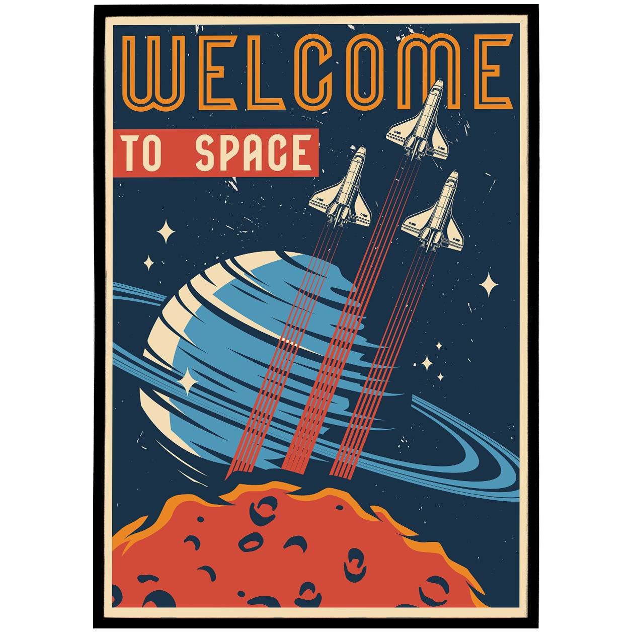 Retro Space Travel Poster - HypeSheriff