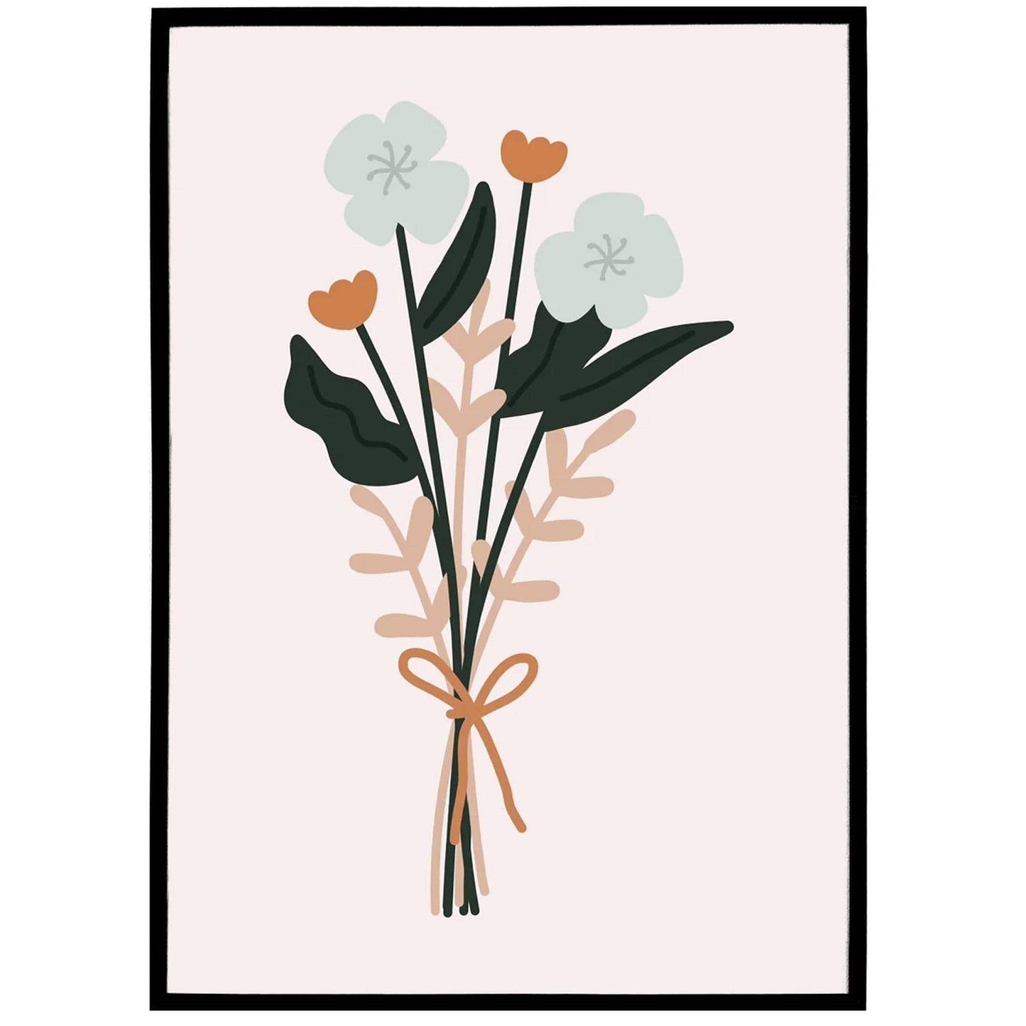Minimal Bouquet Illustration Print - HypeSheriff