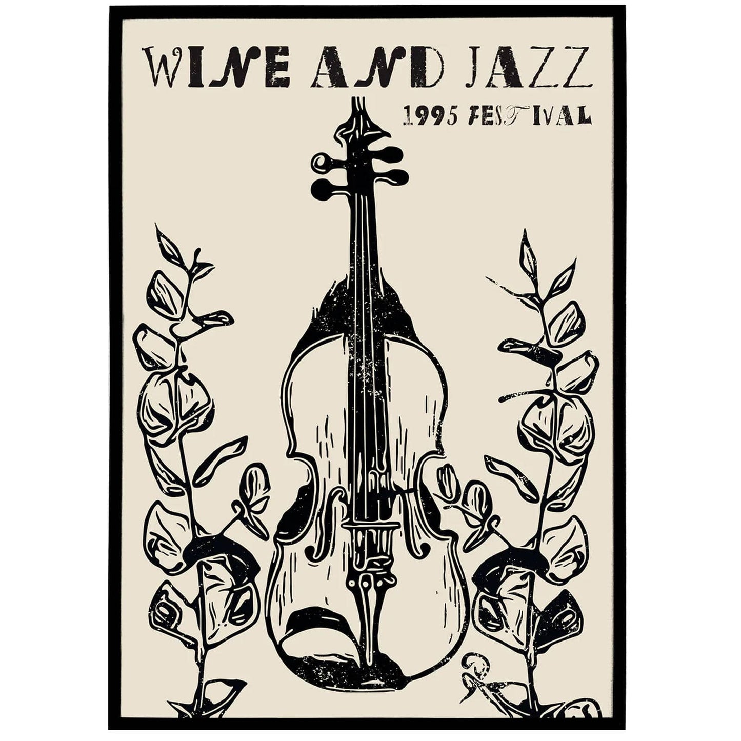 Wine and Jazz 1995 Festival Poster - HypeSheriff