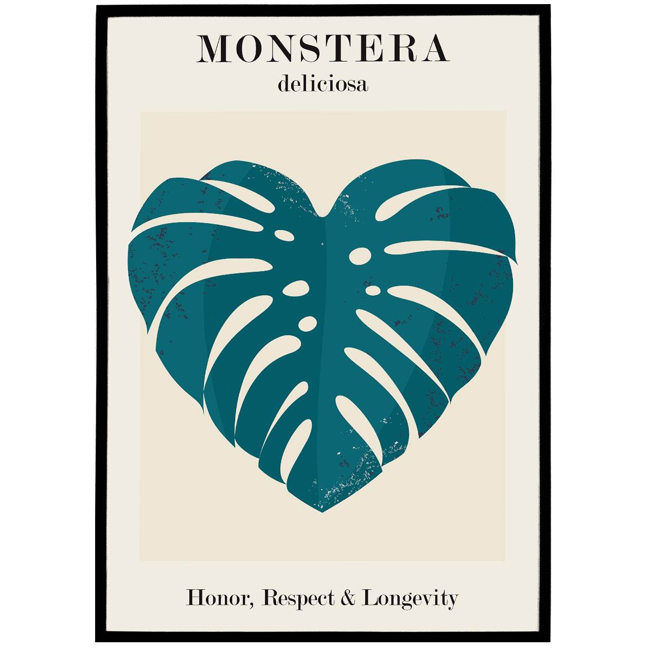 cute monstera Cute Monstera Illustration Print