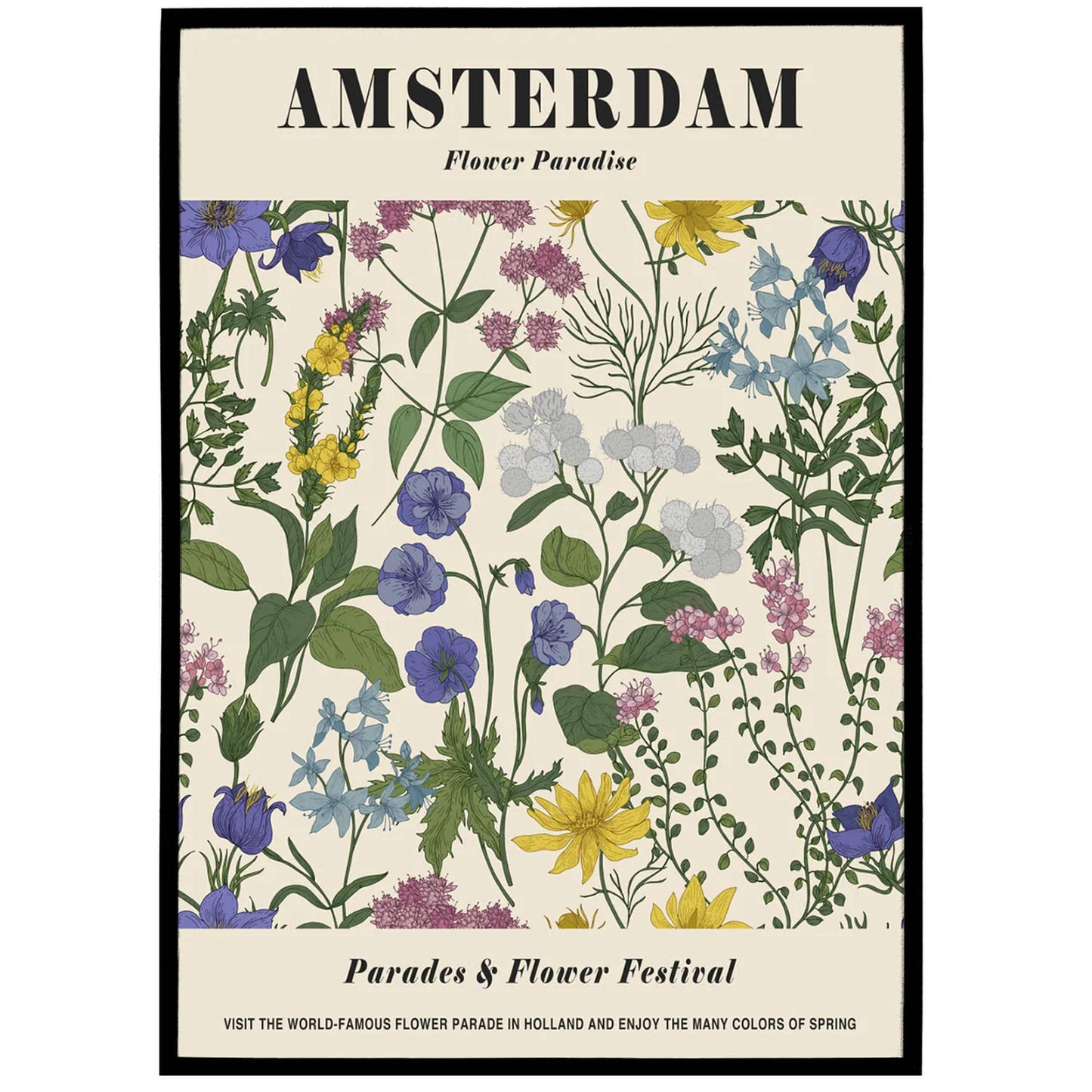 Amsterdam Flower Paradise Poster - HypeSheriff