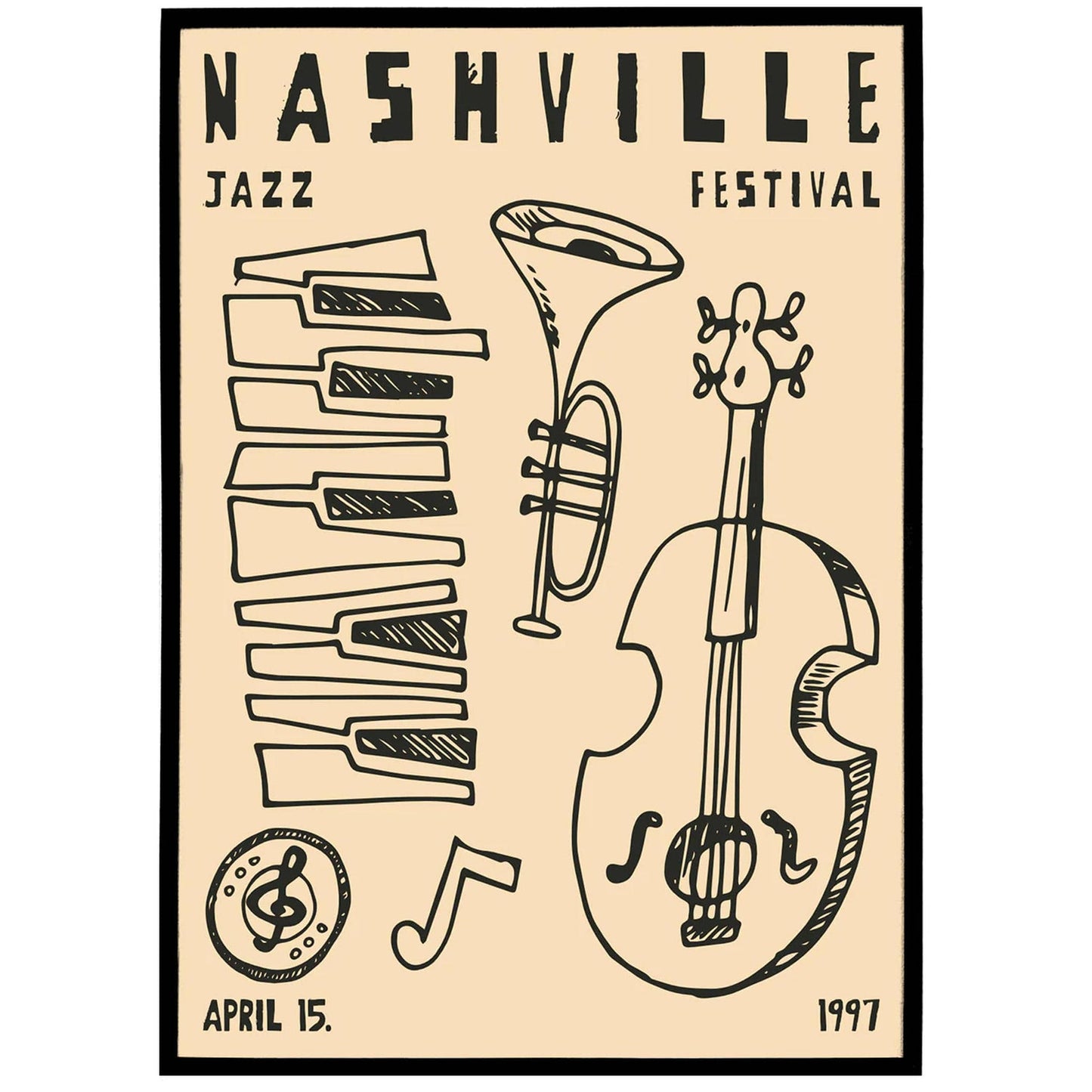 Nashville Jazz Festival poster - HypeSheriff