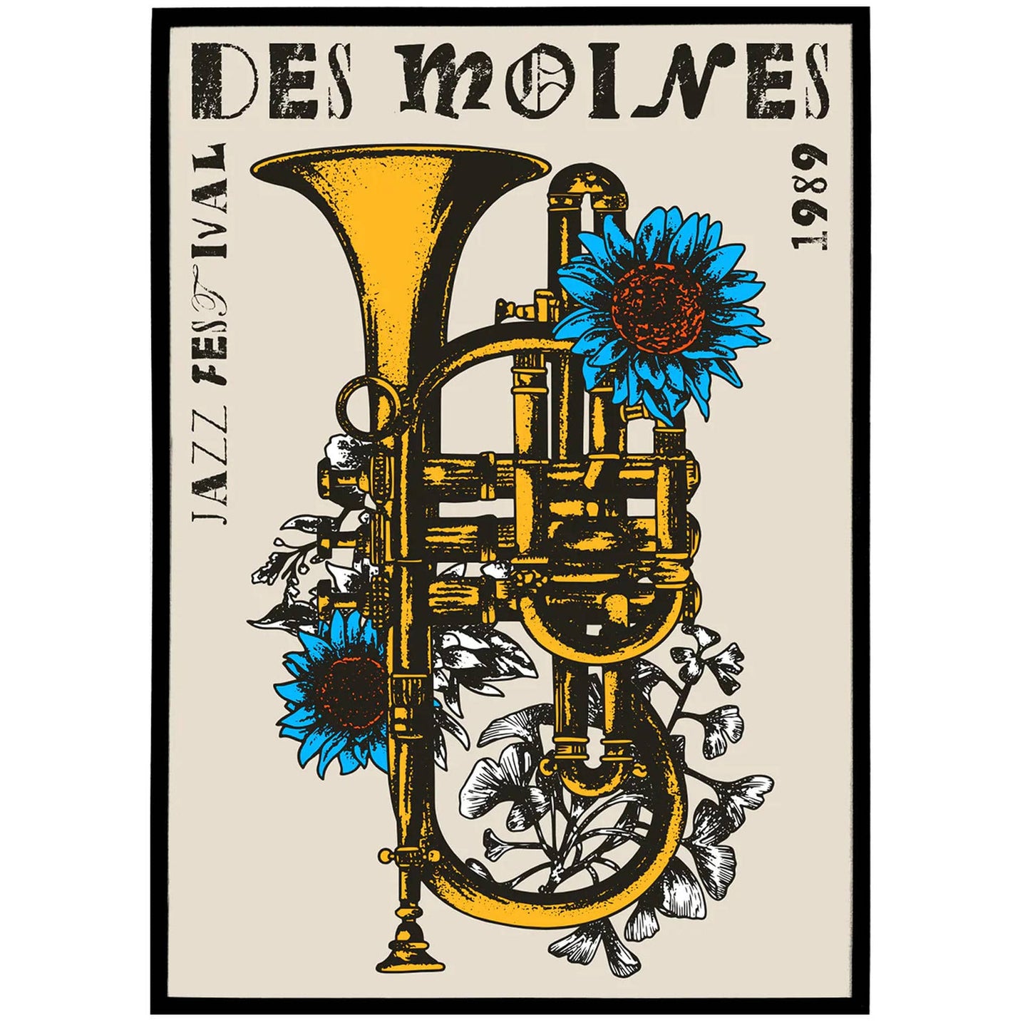 Des Moines Jazz Festival vintage poster - HypeSheriff