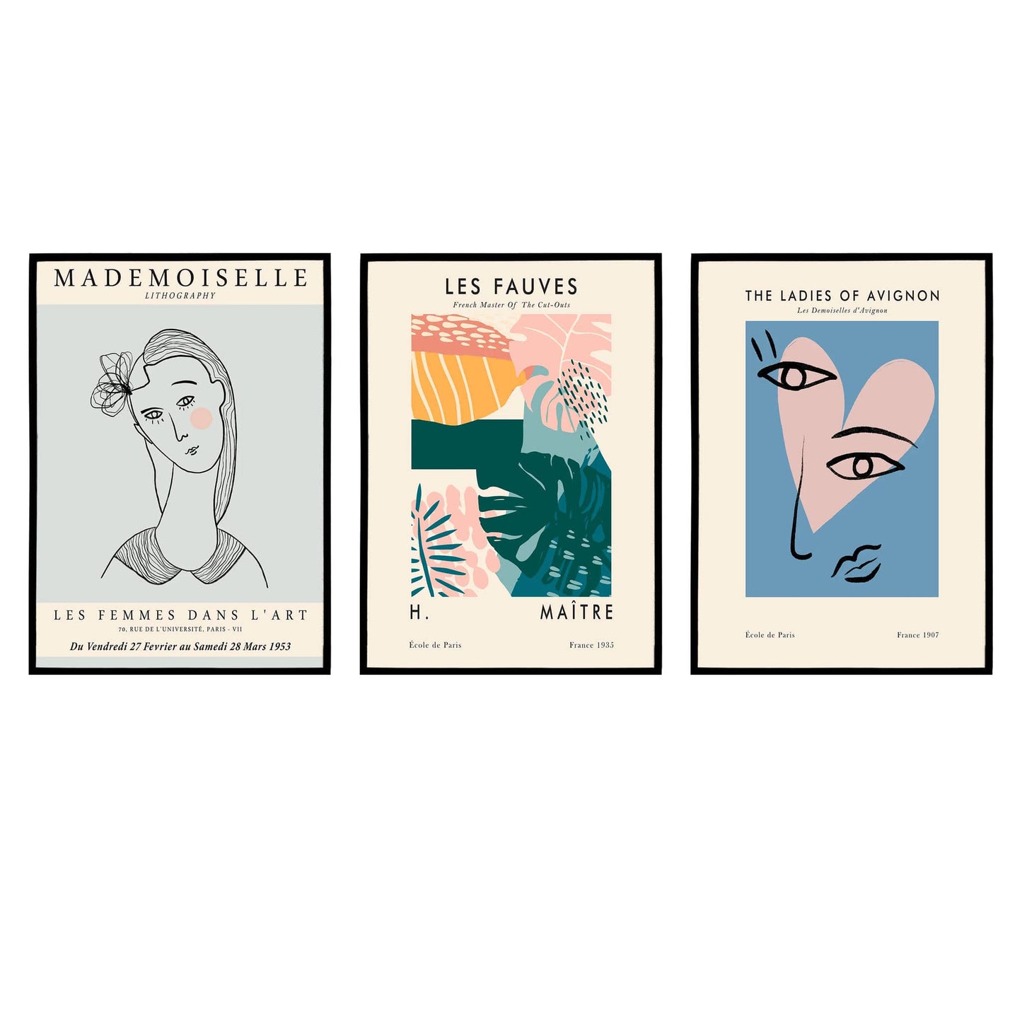 Bundle of 3 French Exhibition Posters - HypeSheriff