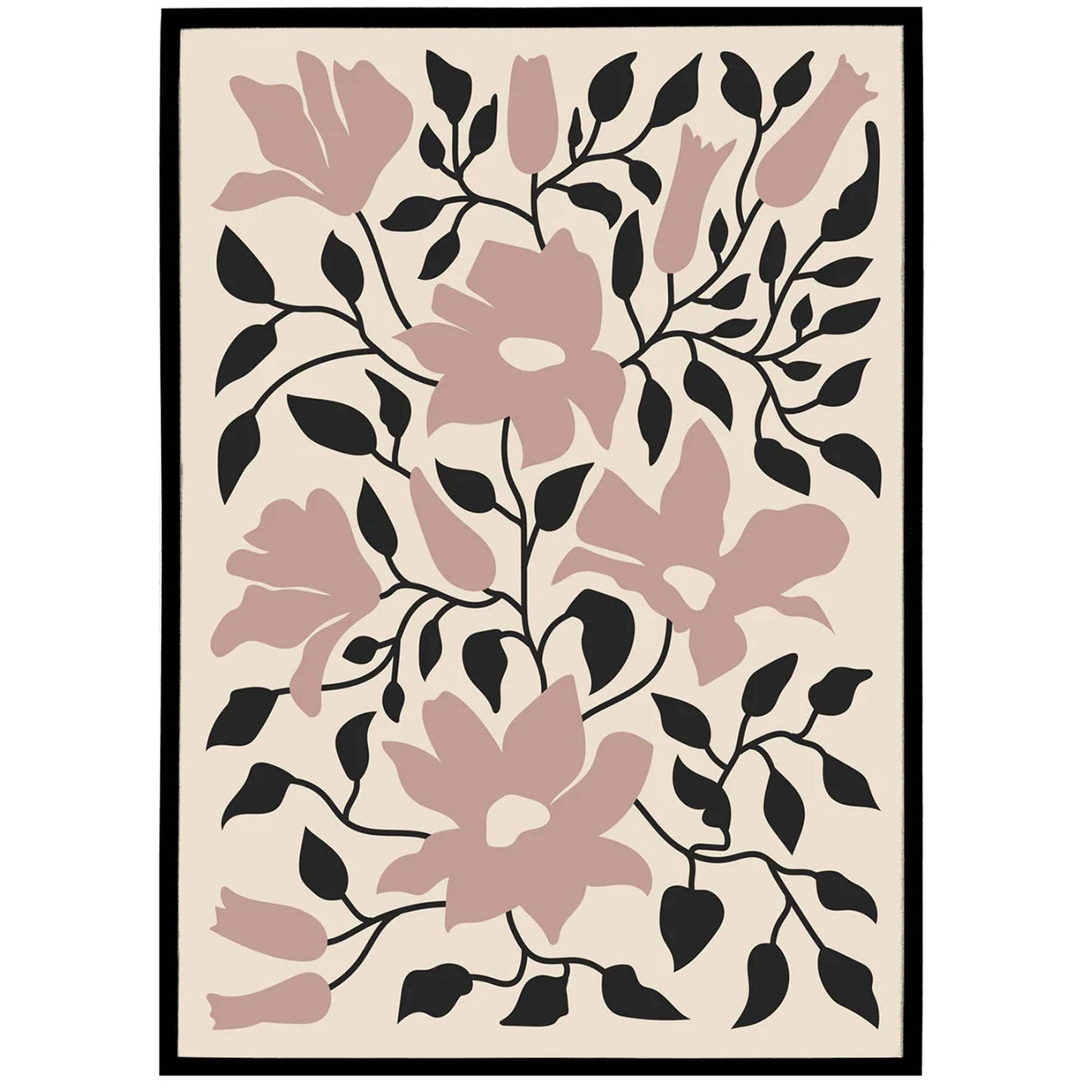 Modern Floral Hand Drawn Poster - HypeSheriff