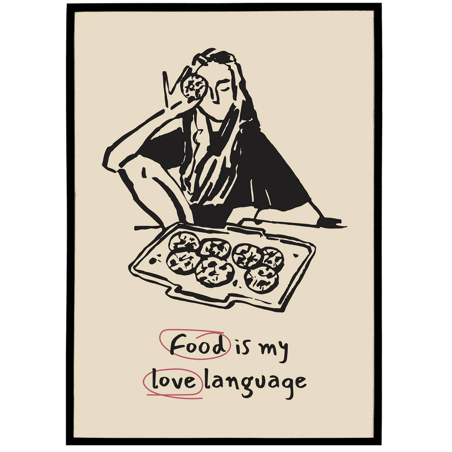 Food is My Love Language Poster - HypeSheriff