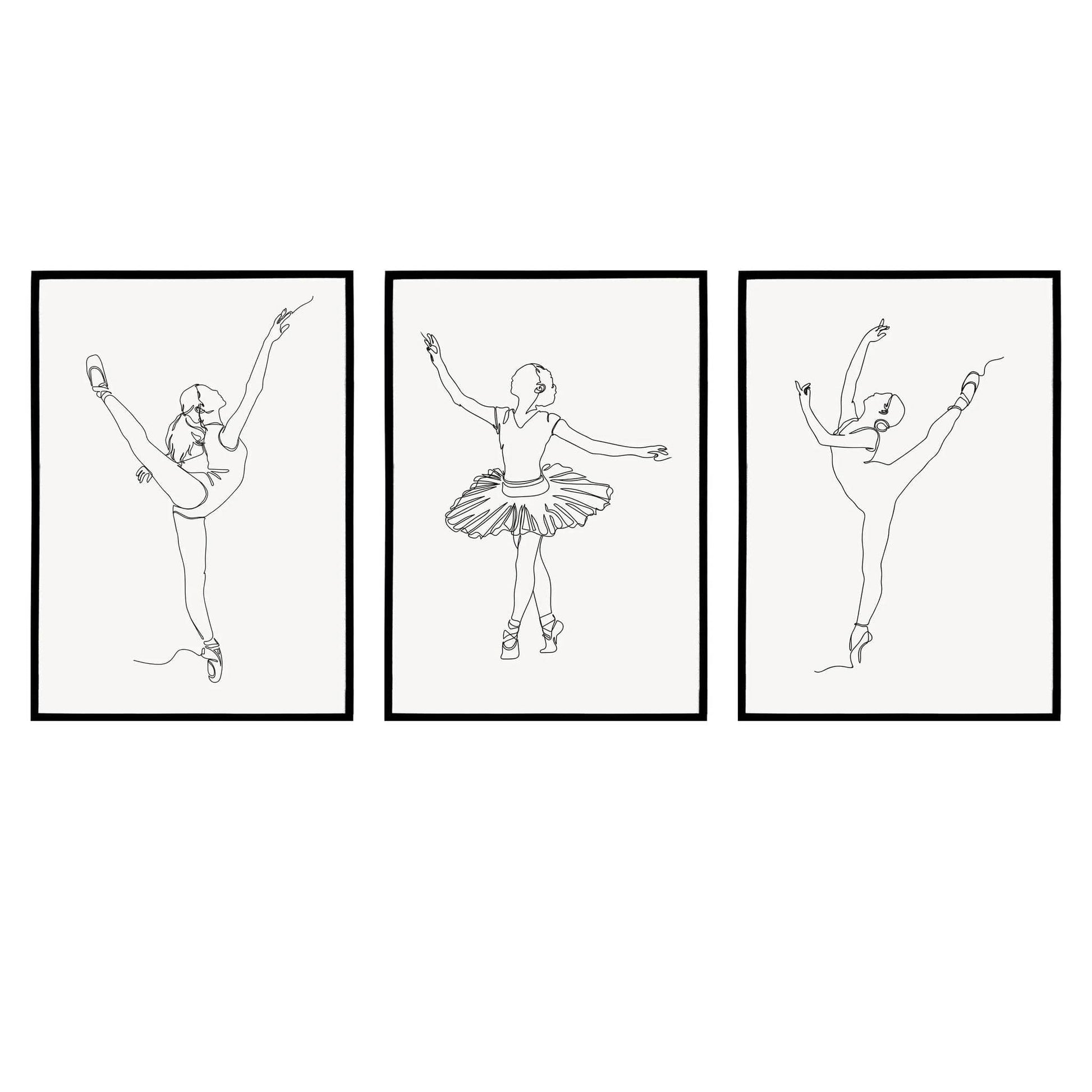 Set of 3 Ballerina Posters - HypeSheriff