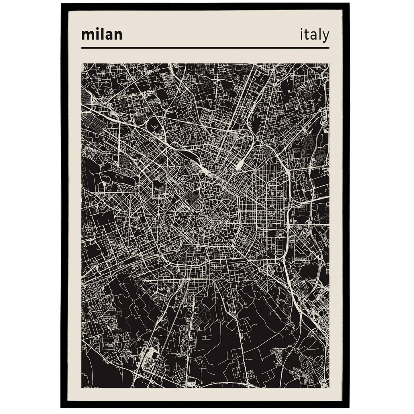Milan, Italy Map Poster - HypeSheriff