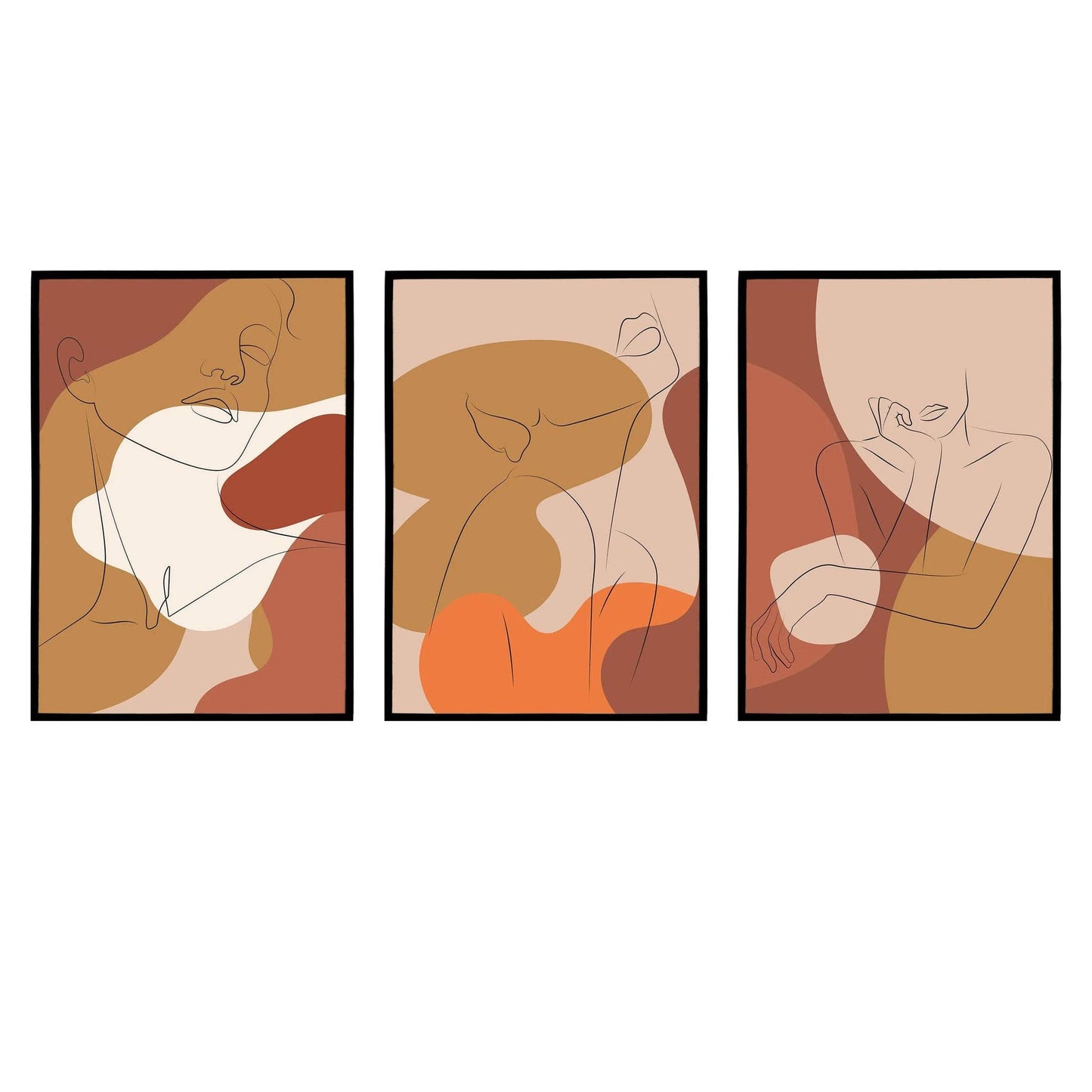 Set of 3 Burnt Orange Prints - HypeSheriff