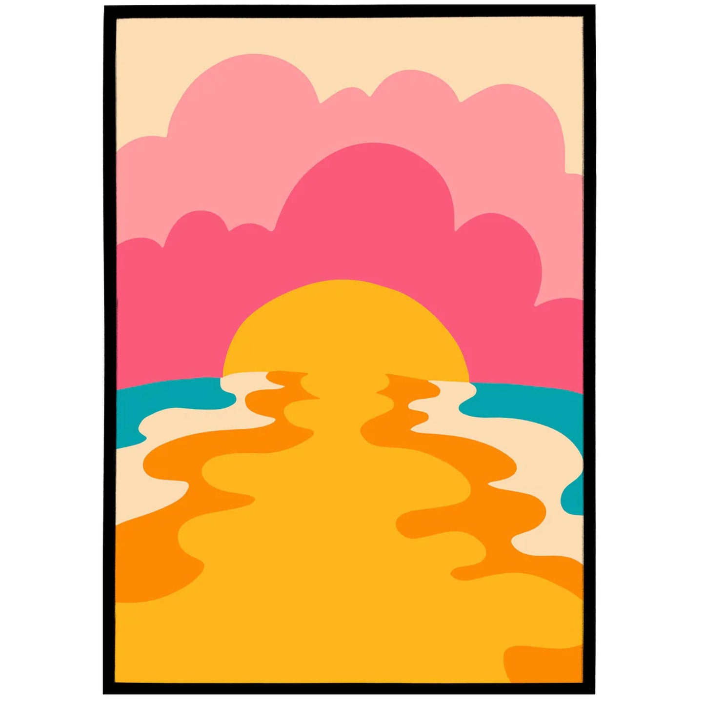 Colorful Pastel Sunset Poster - HypeSheriff