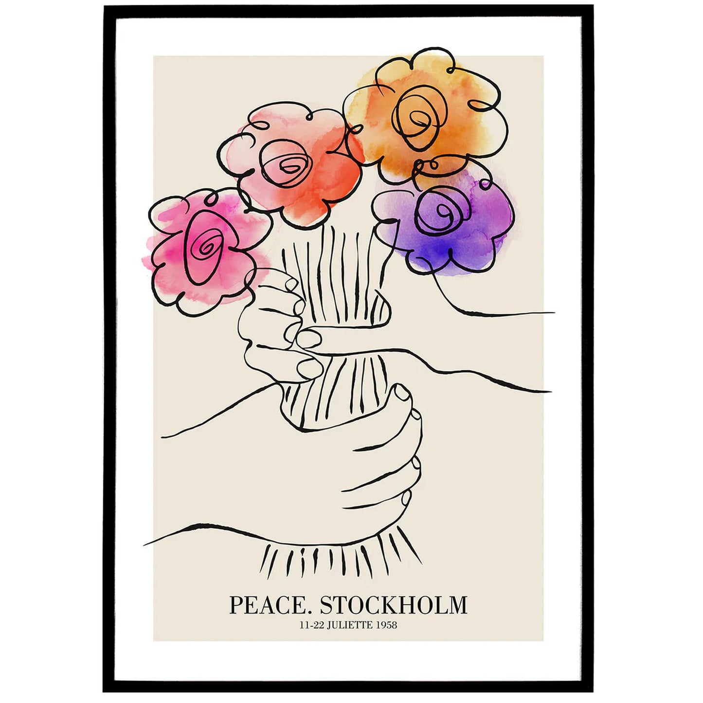 Pablo Picasso, Bouquet of Peace, 1958 Poster - HypeSheriff