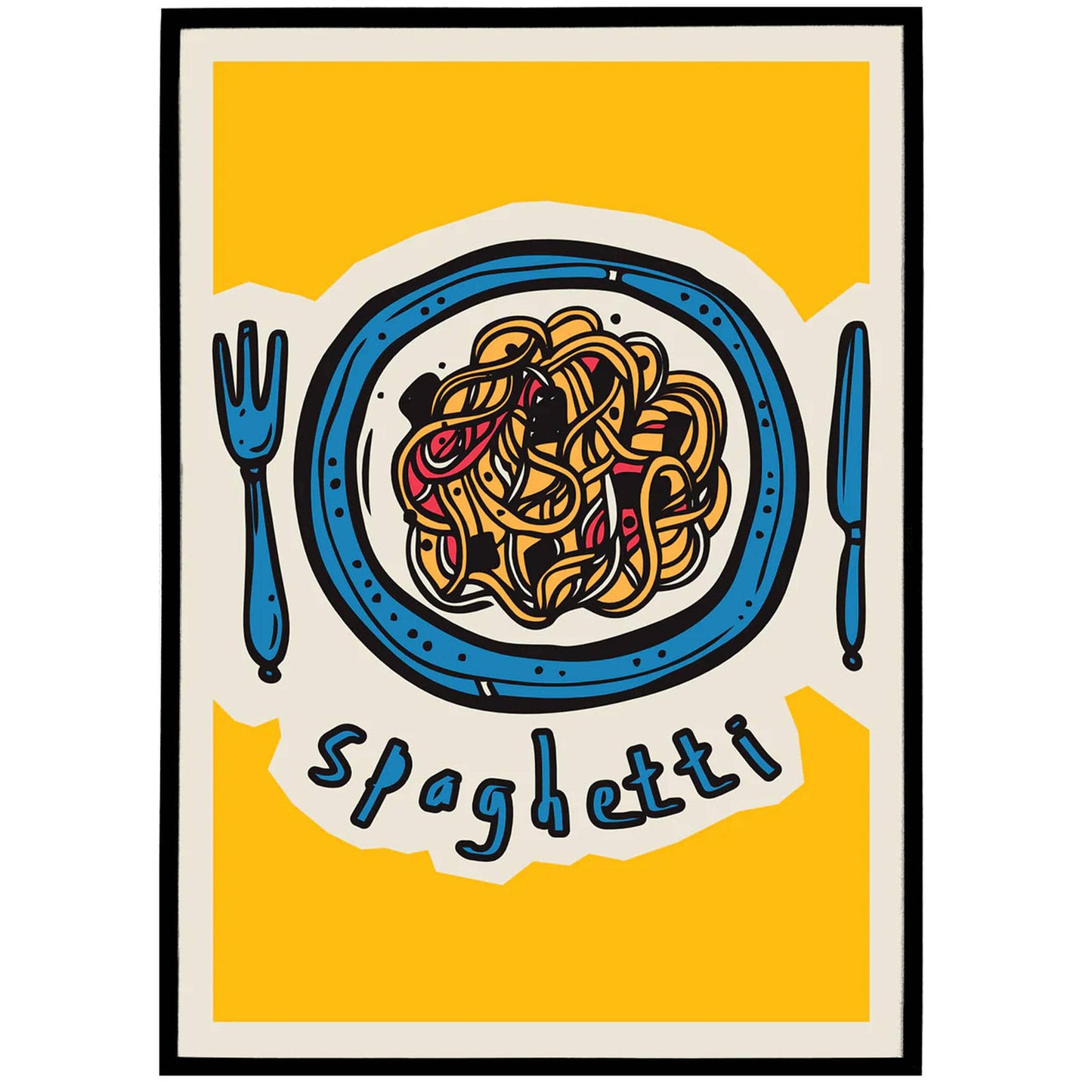 Spaghetti Food Art Print - HypeSheriff