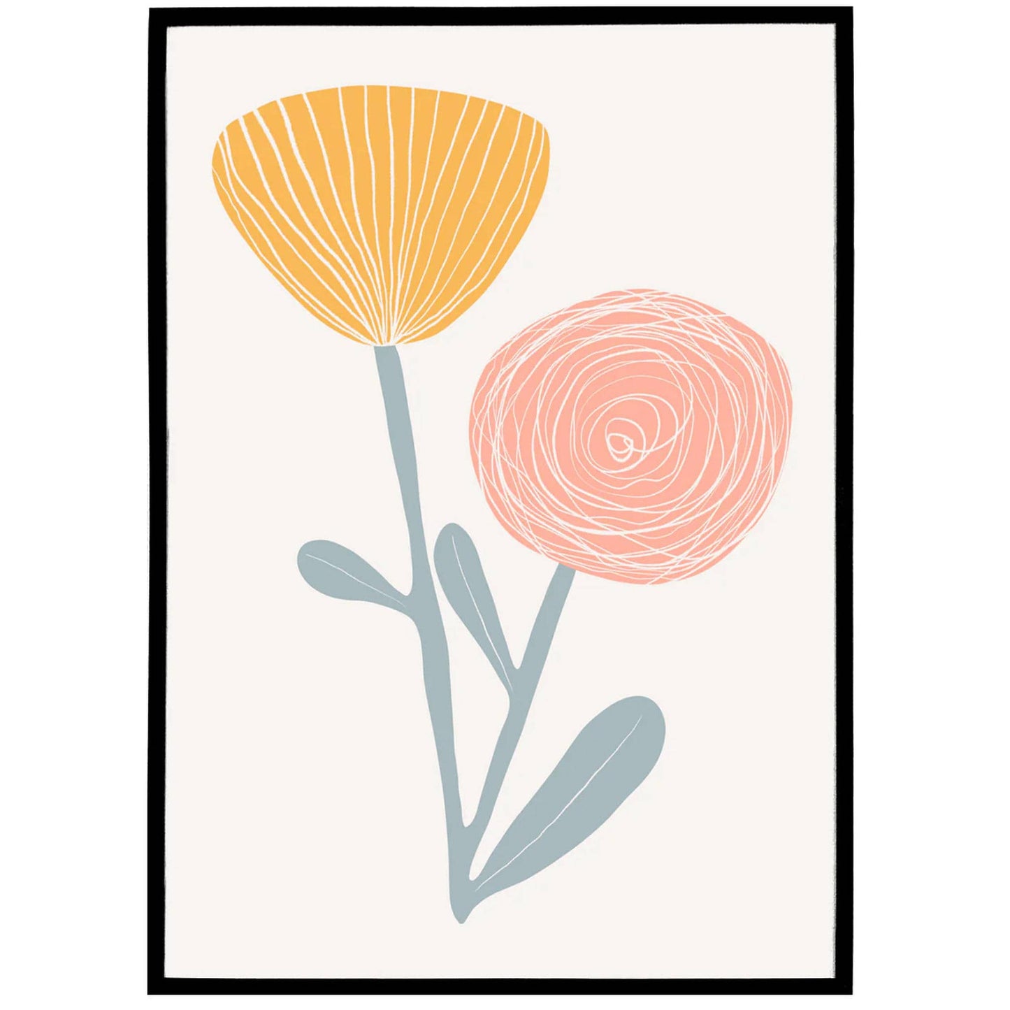 Minimal Botanical Art Print - HypeSheriff