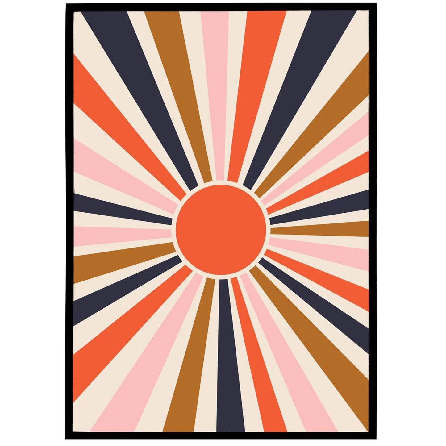 Retro Sun Art Print for cozy decor - HypeSheriff