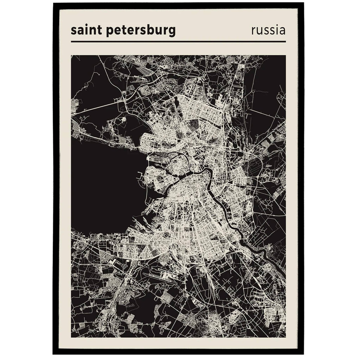 Saint Petersburg Map Poster - HypeSheriff