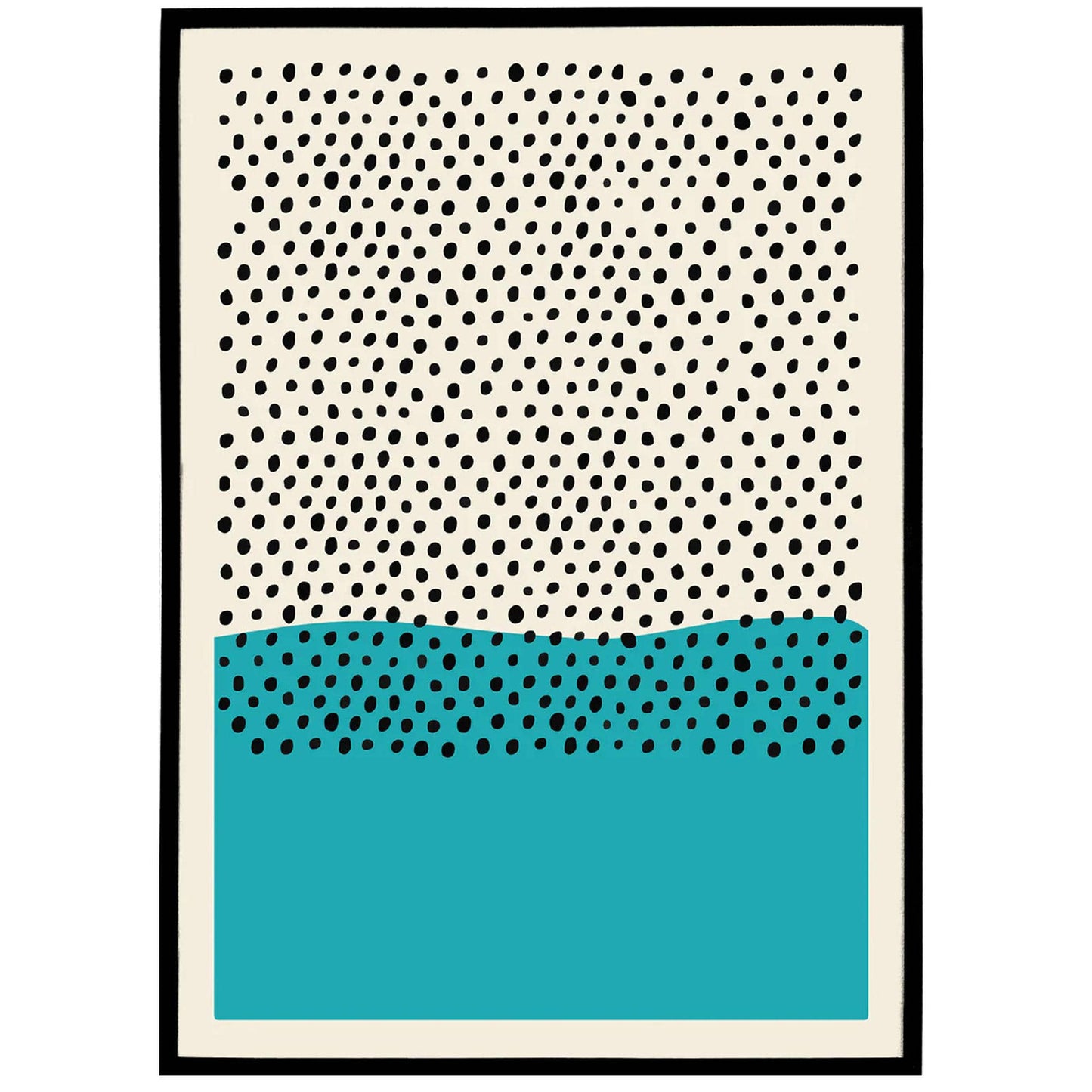 Blue Ocean Mid Century Poster - HypeSheriff