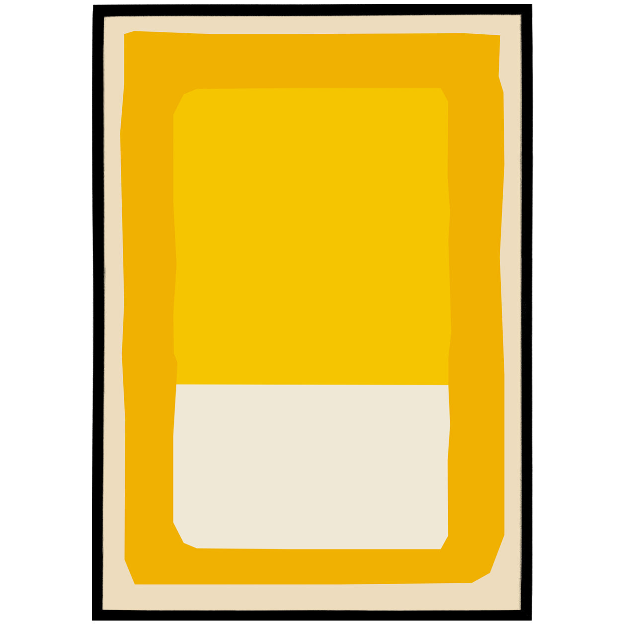 Yellow Minimalist Abstract Art Poster - HypeSheriff