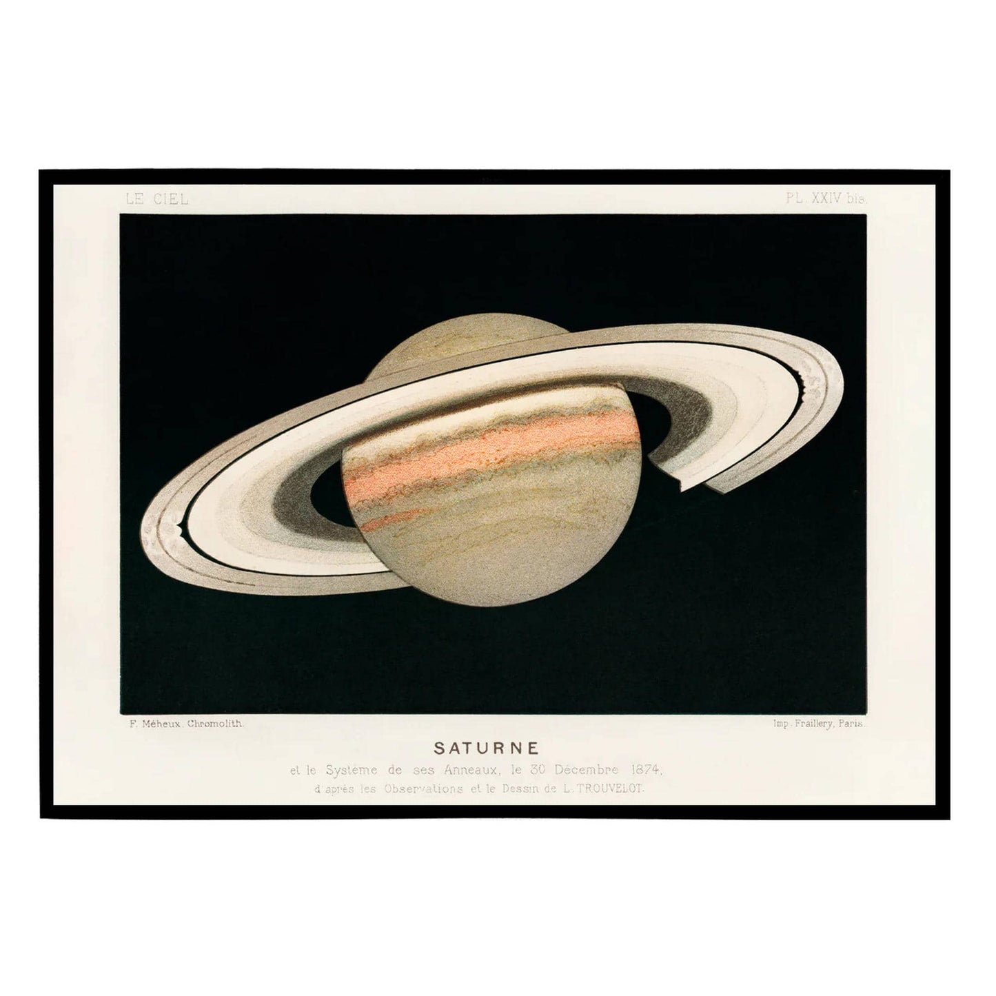 1877 Planet Saturn - French Vintage Poster - HypeSheriff