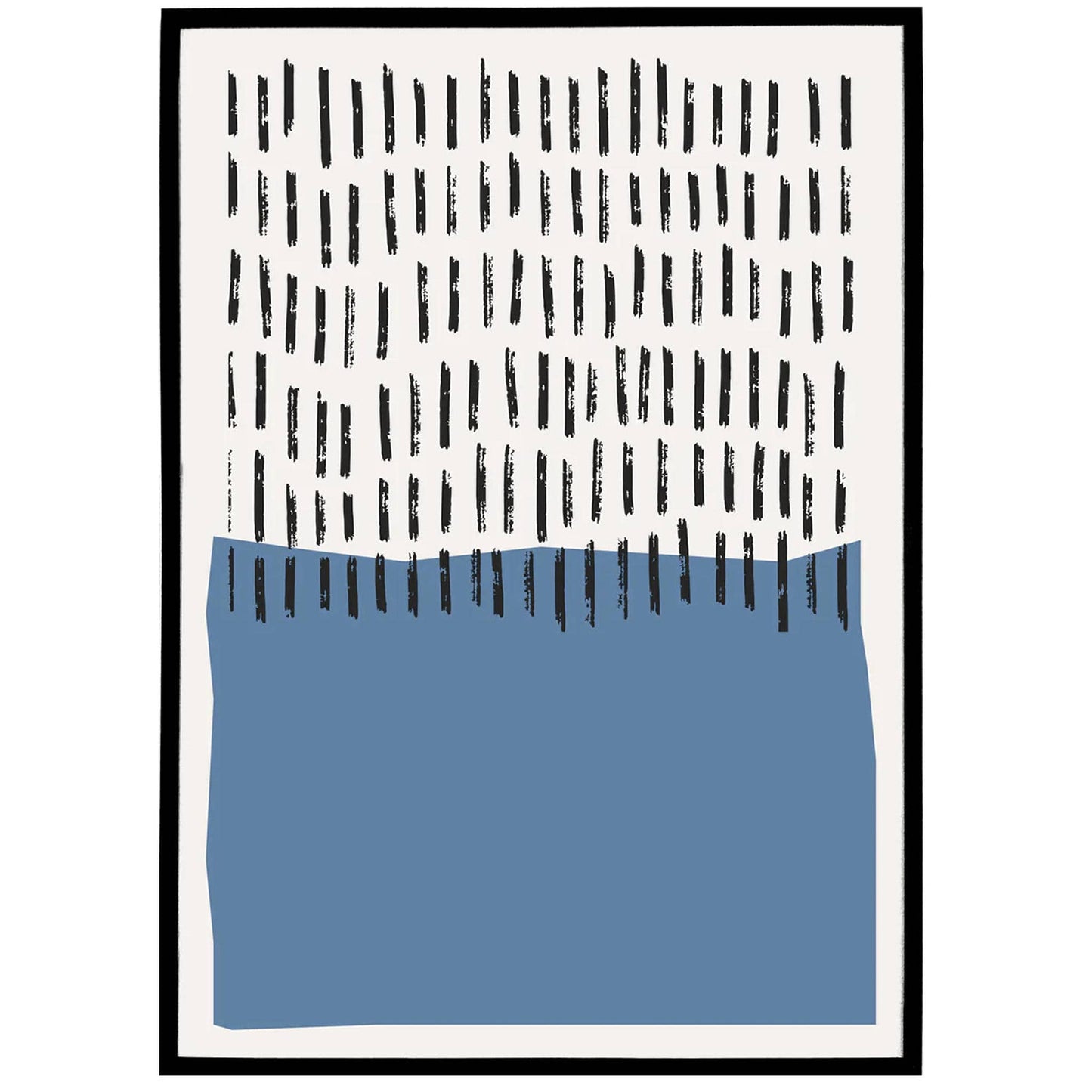 Blue Mid Century Modern Poster - HypeSheriff