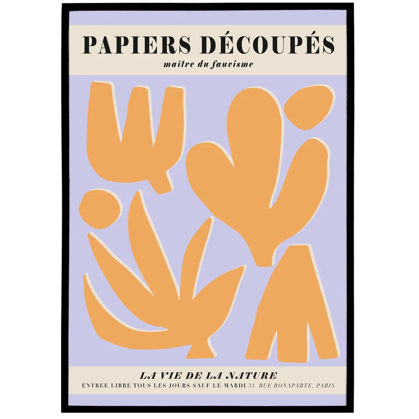 Purple Papiers Decoupes Poster - HypeSheriff