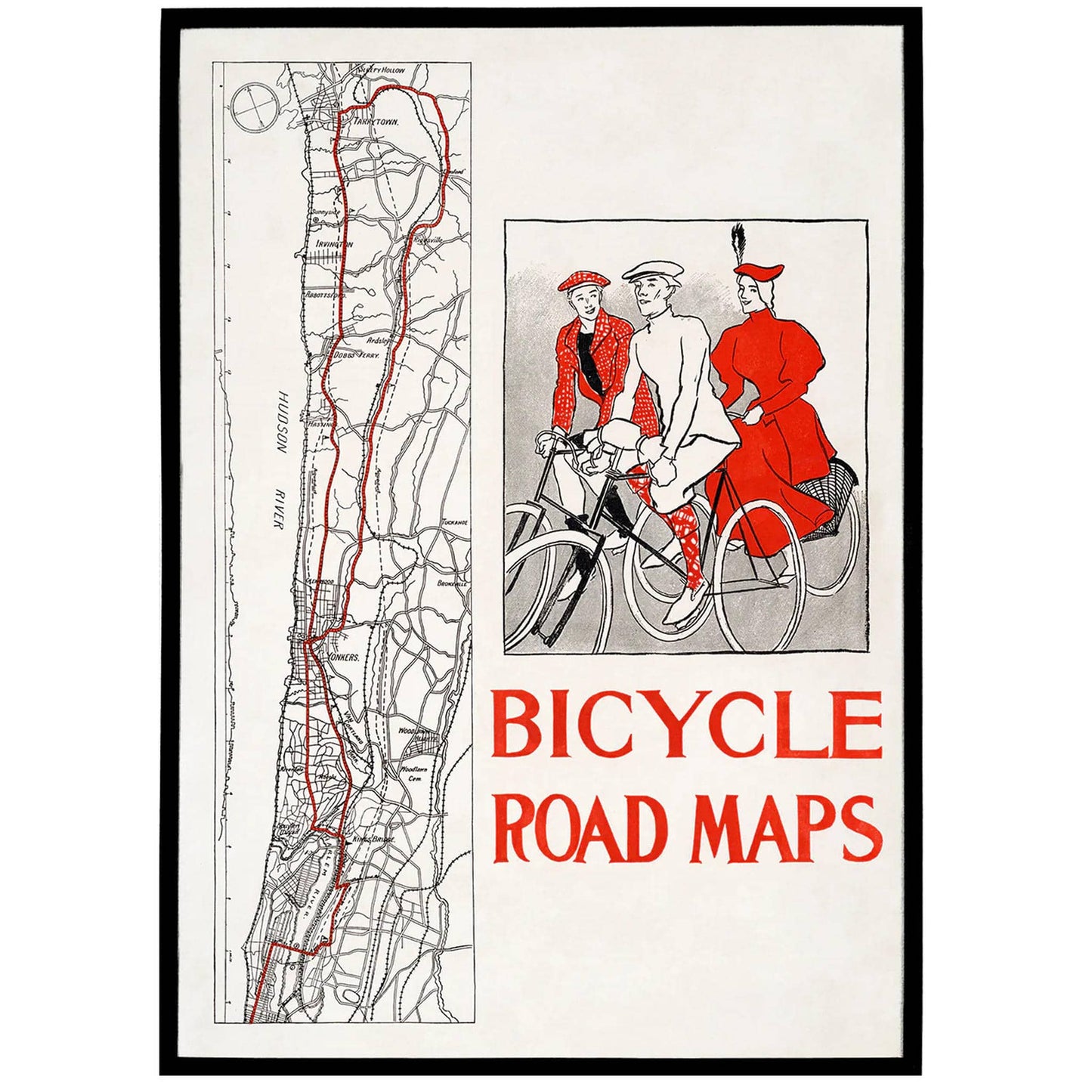 Houston River Cycling Poster - HypeSheriff