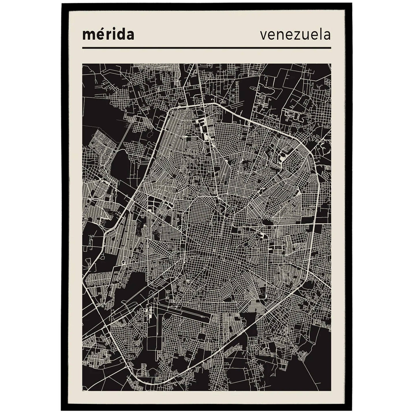 Mérida, Venezuela - City Map Poster - HypeSheriff